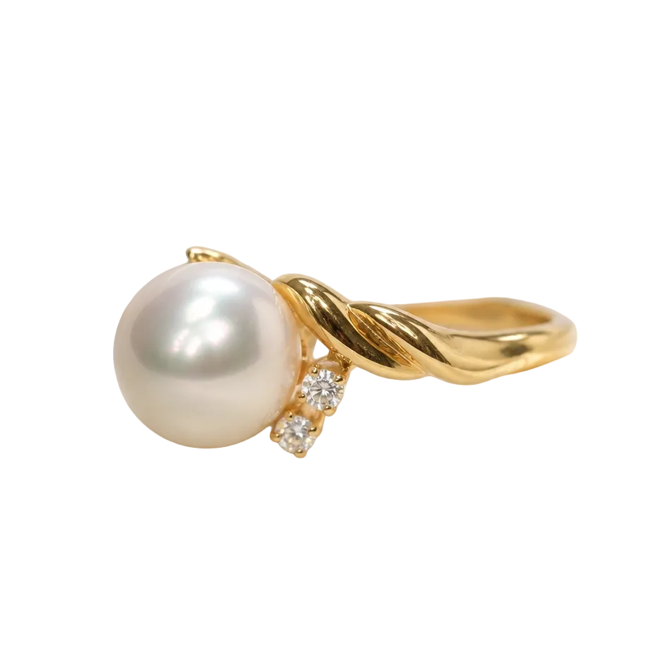 2606 secondhand K18 Akoya Pearl / Diamond 3.3g