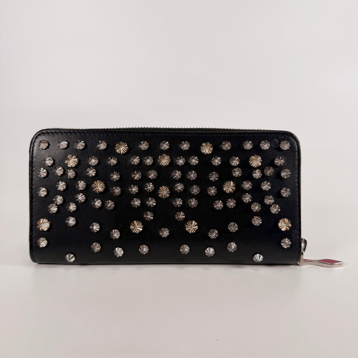 2607 secondhand Christian Louboutin studs wallet black