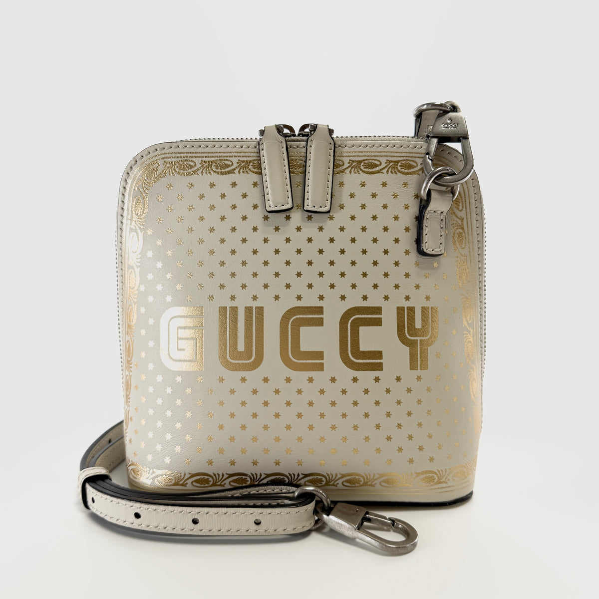2607 secondhand GUCCI GG Star shell bag white I024415719