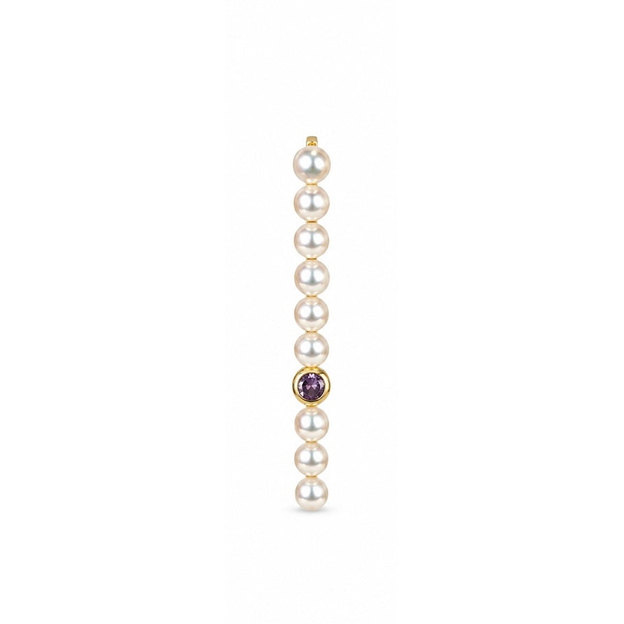 2606 secondhand K18 amethyst 2.35ct/ Pearl 8.81g