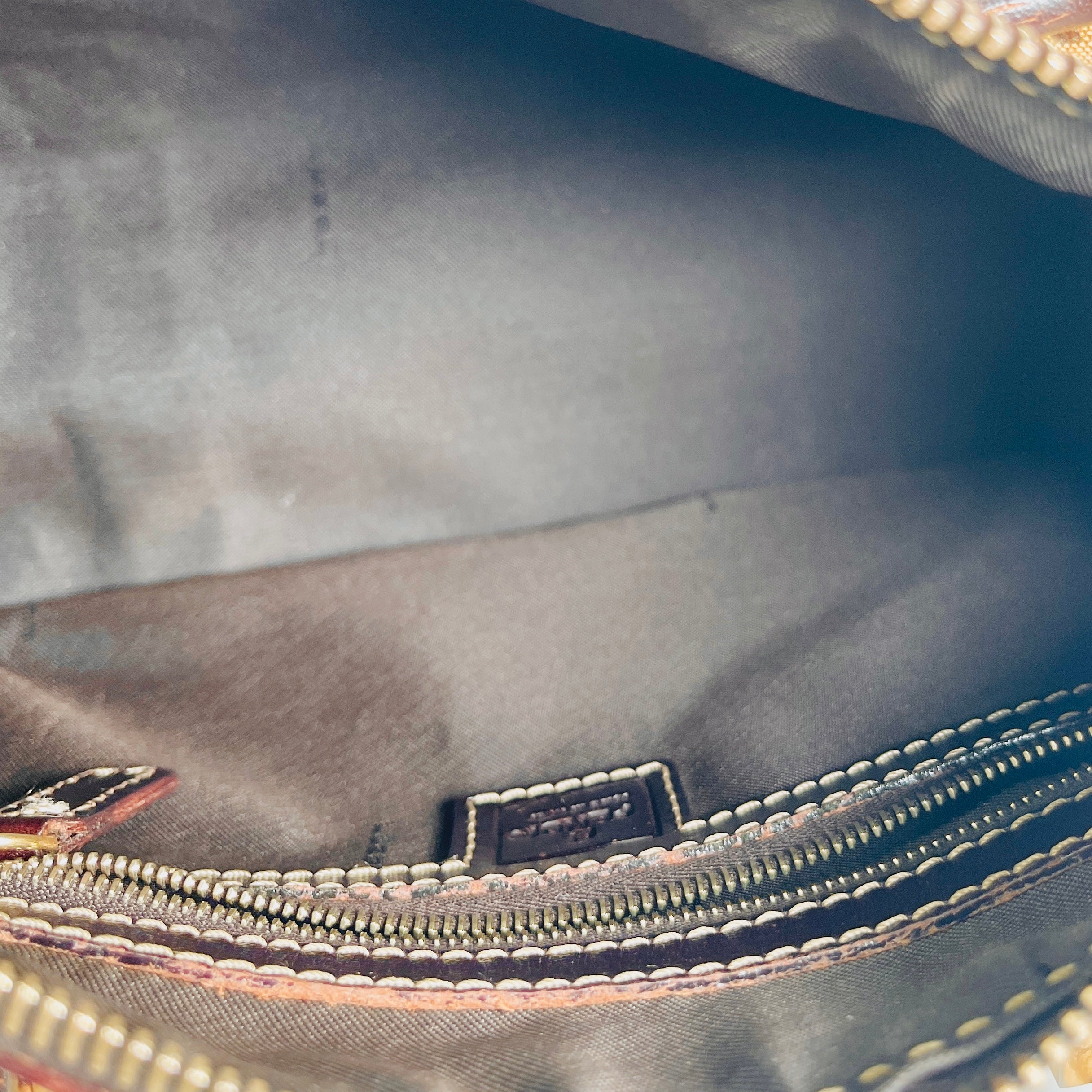 2605 secondhand FENDI Zucca mini Boston bag