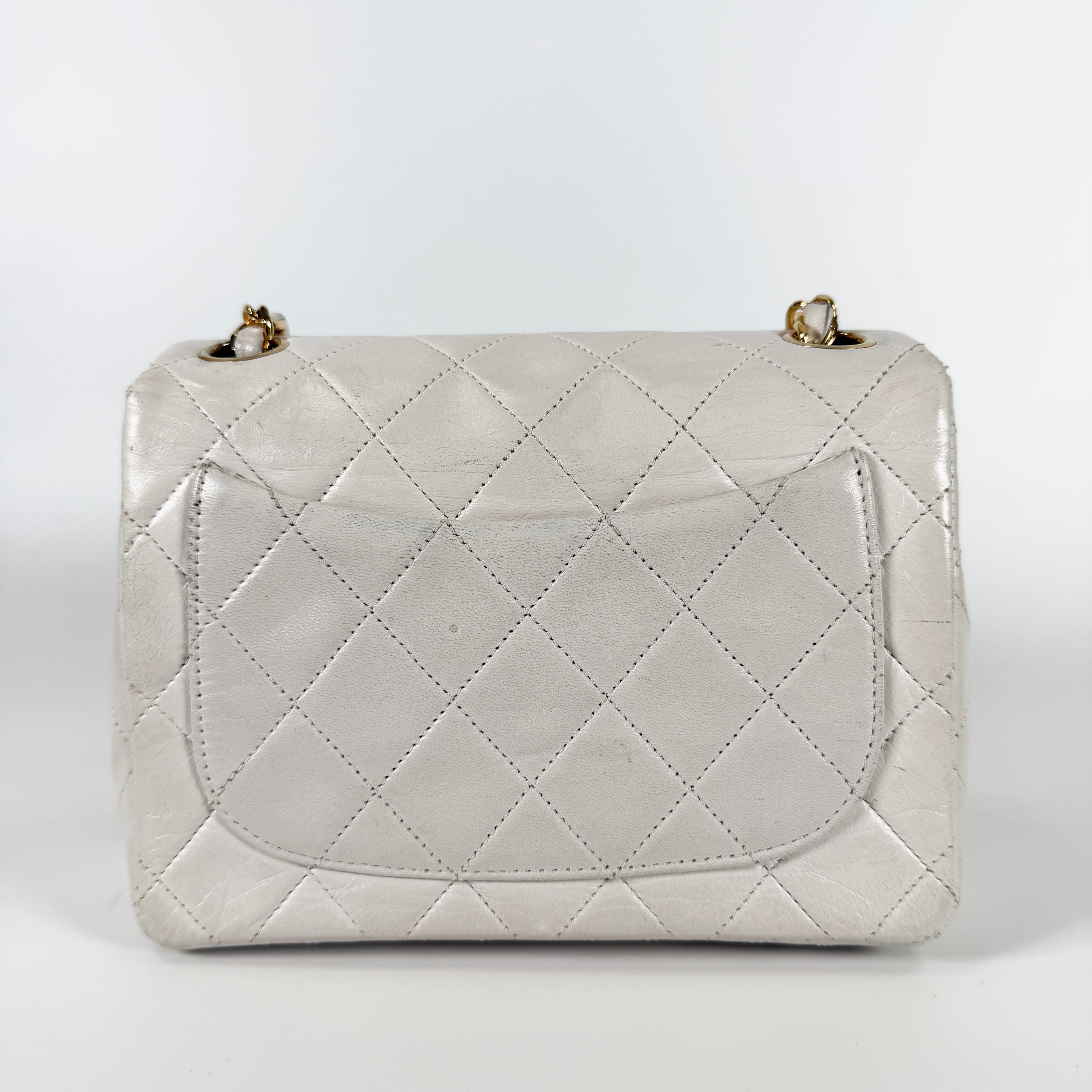 2605 secondhand CHANEL single flap mini Matelasse + box 〇