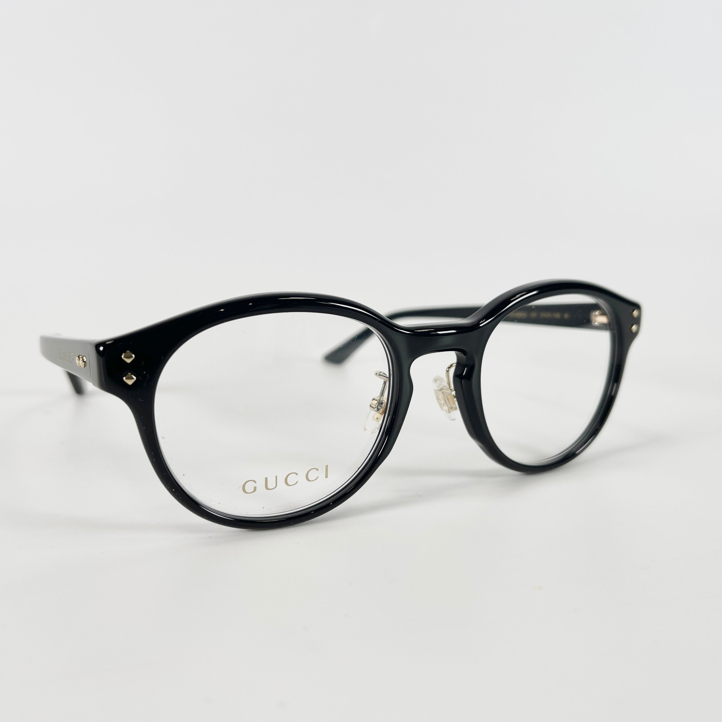 2604 secondhand GUCCI logo Glasses 51□21 plastic black De lens GG1898OA