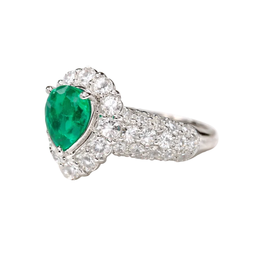 2605 secondhand Pt900 ring E0.997/D2.00ct 10.5g #11