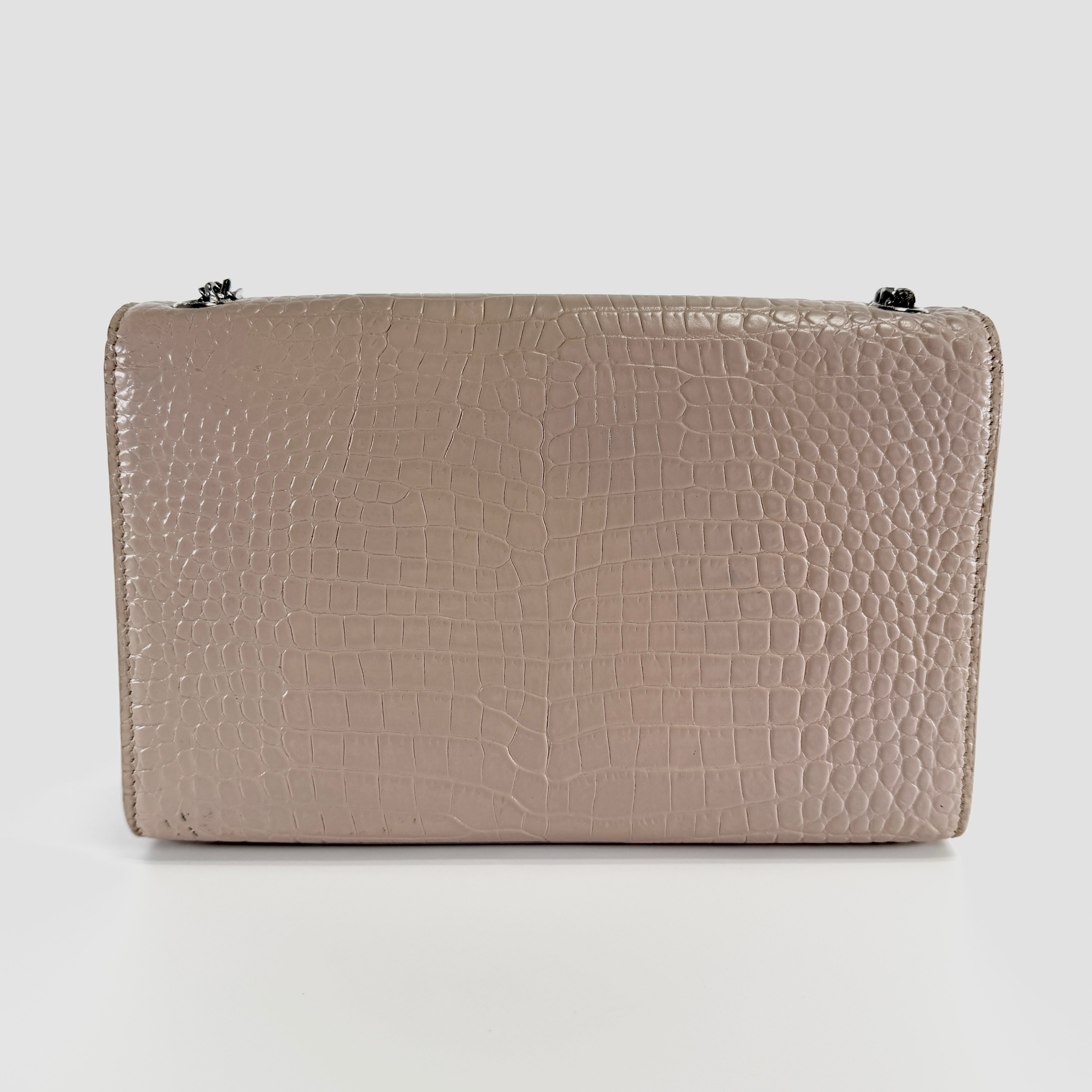 2607 secondhand SAINTLAURENT Embossed Chain Shoulder Bag