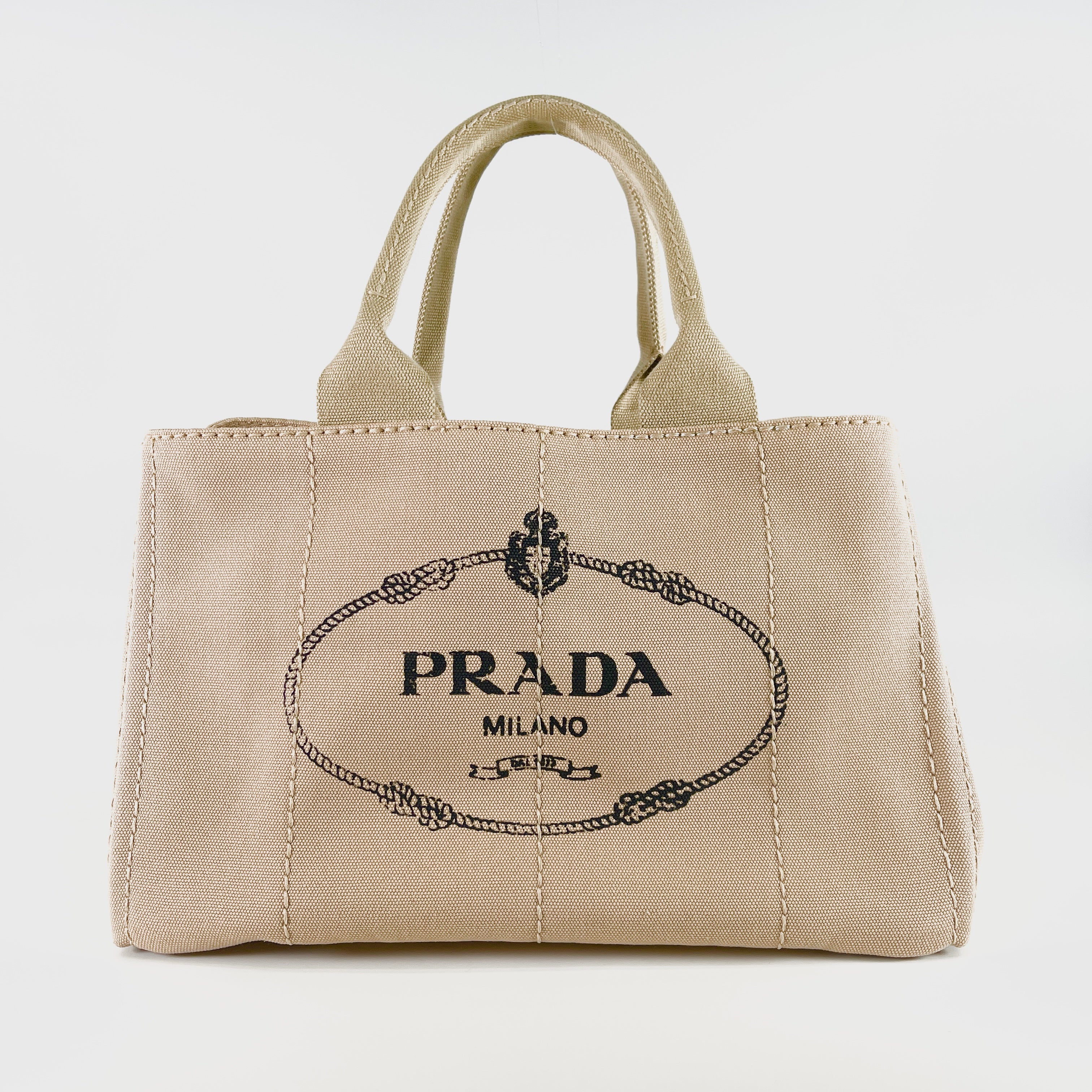 2605 secondhand PRADA Canapa Tote Bag ♯M