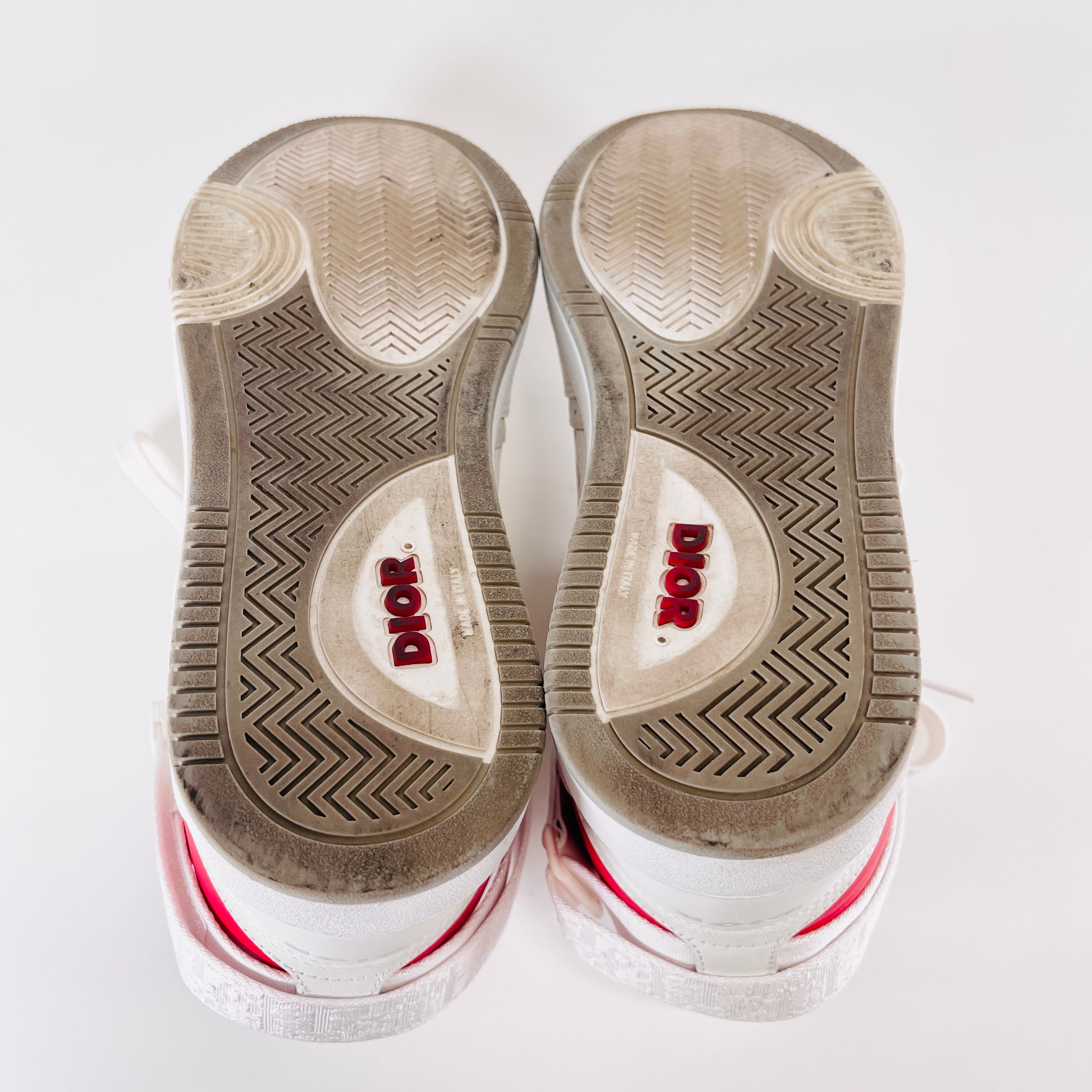 2606 secondhand CD B27 leather Ikat sneakers 43 Men's Red × white SC0321 of leak Kuro strap Ini
