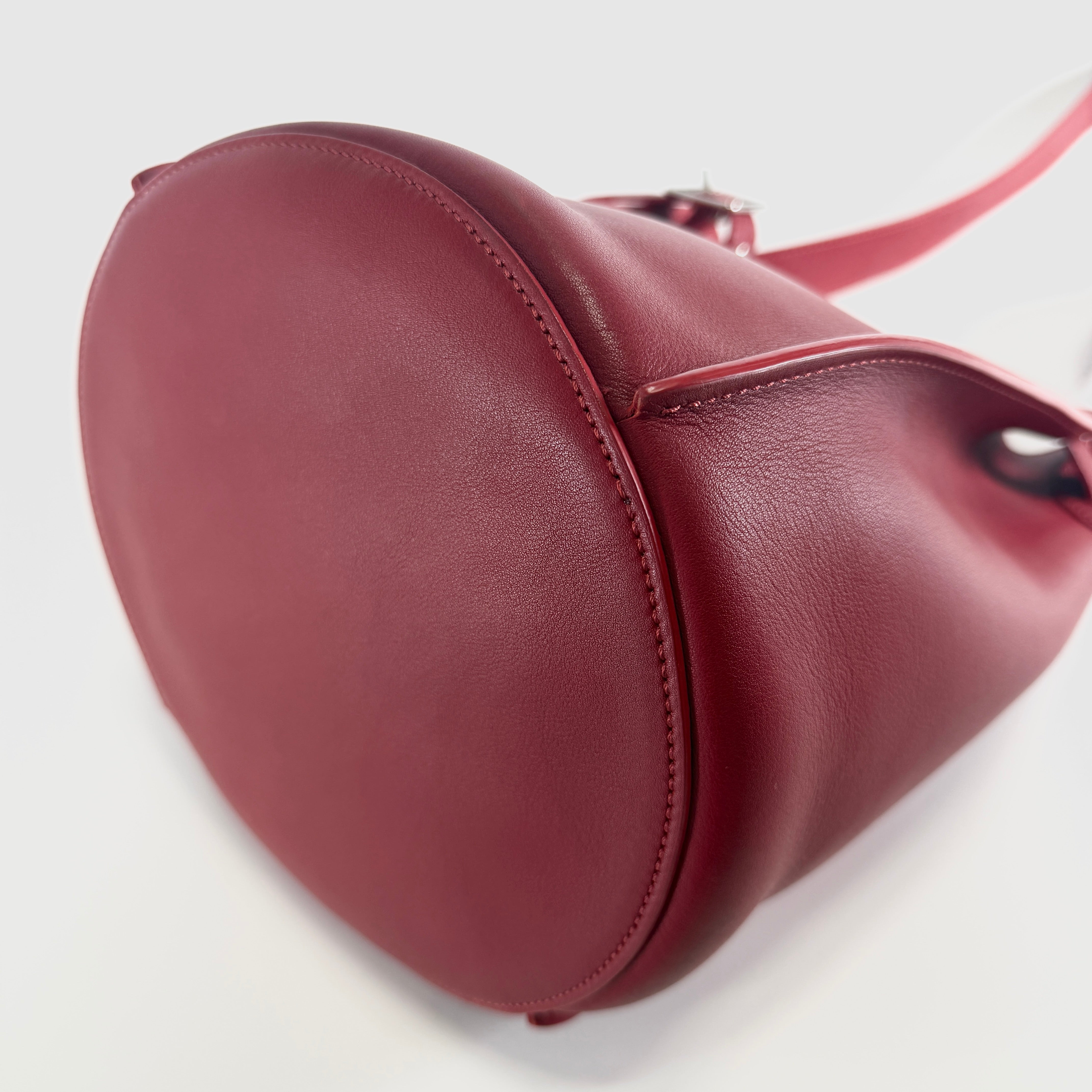2607 secondhand CELINE big bag bucket leather Shoulder bag Red