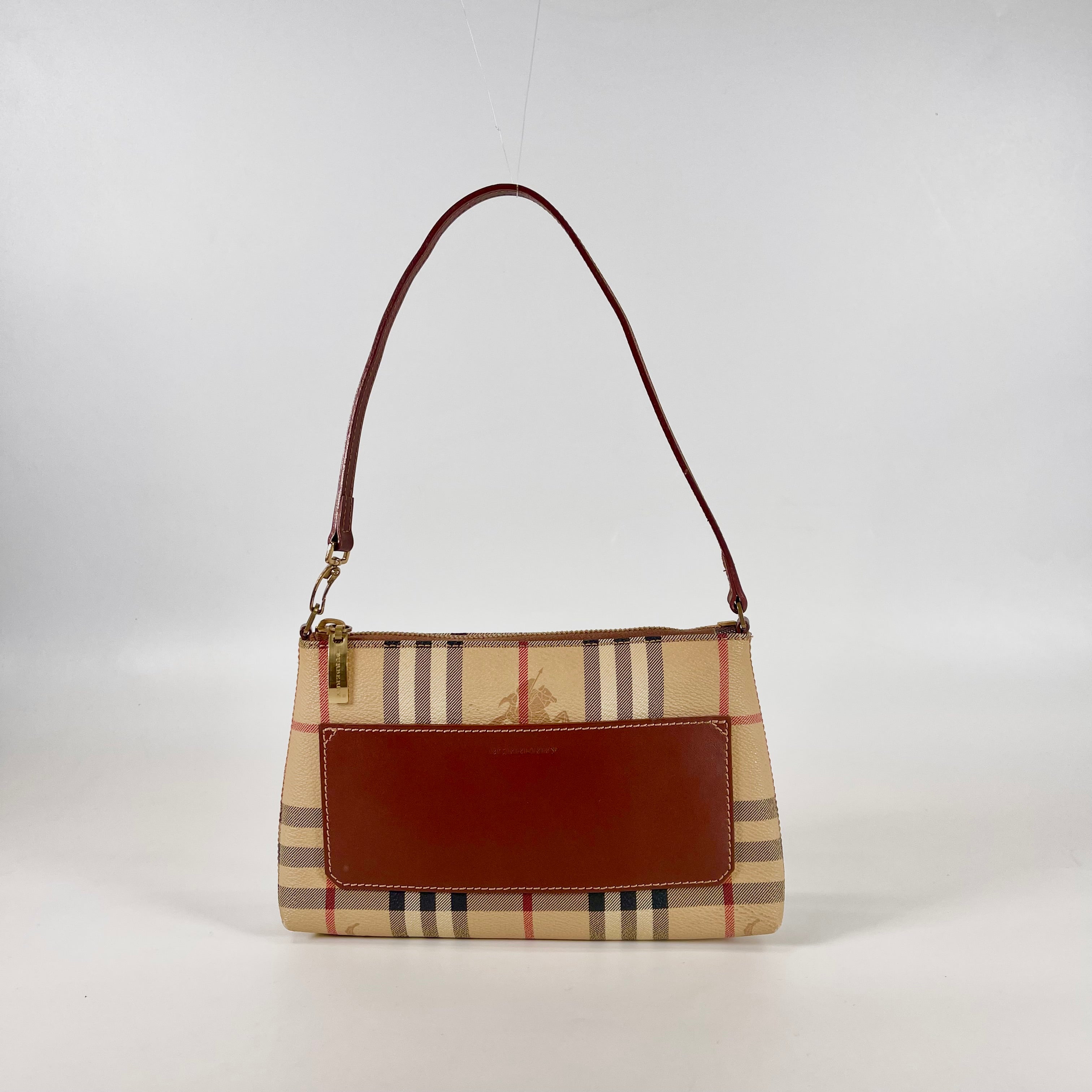 2601 secondhand BURBERRY check hand bag