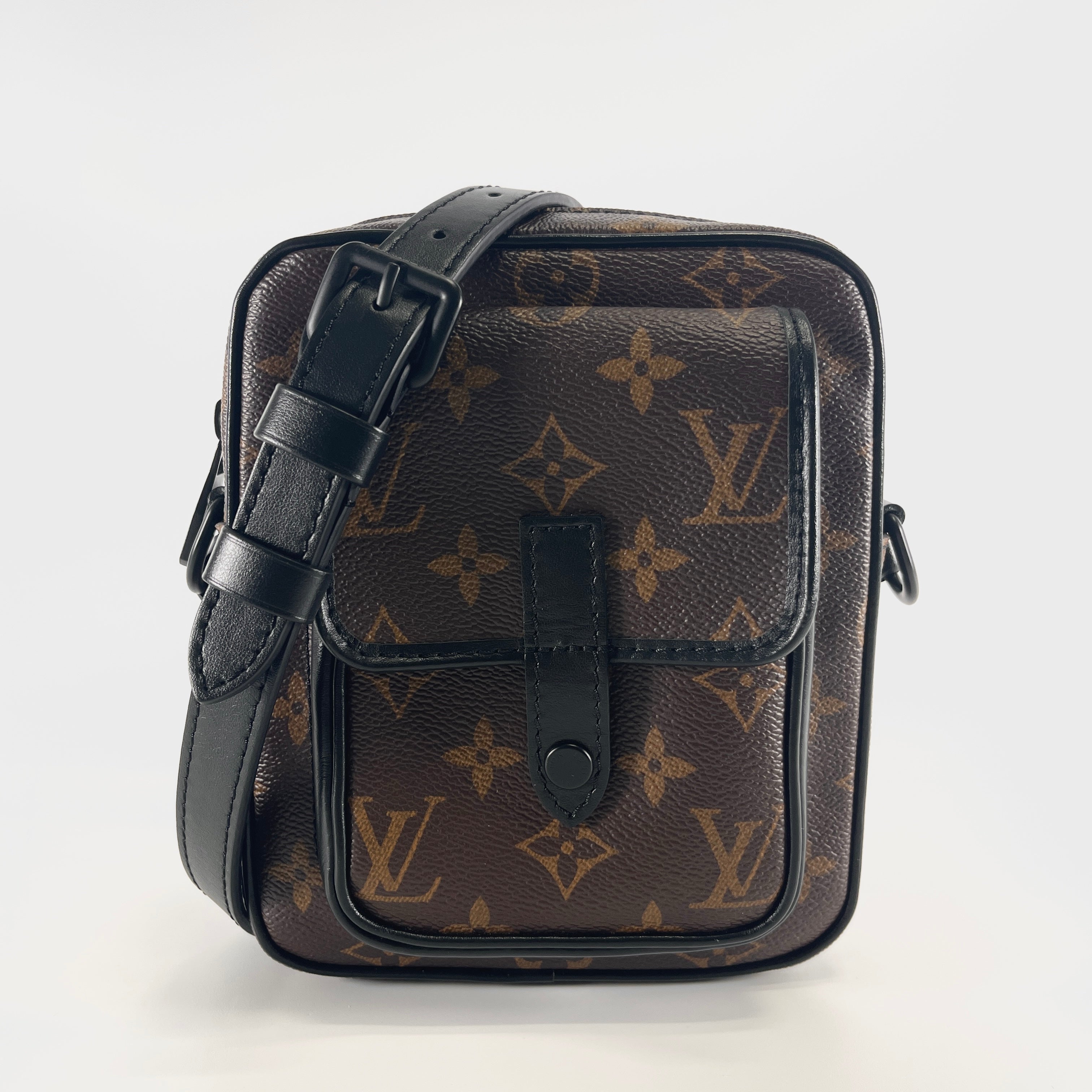 2606 secondhand LV Monogram Macassar Christopher Love Wallet M69404 Brown RFID