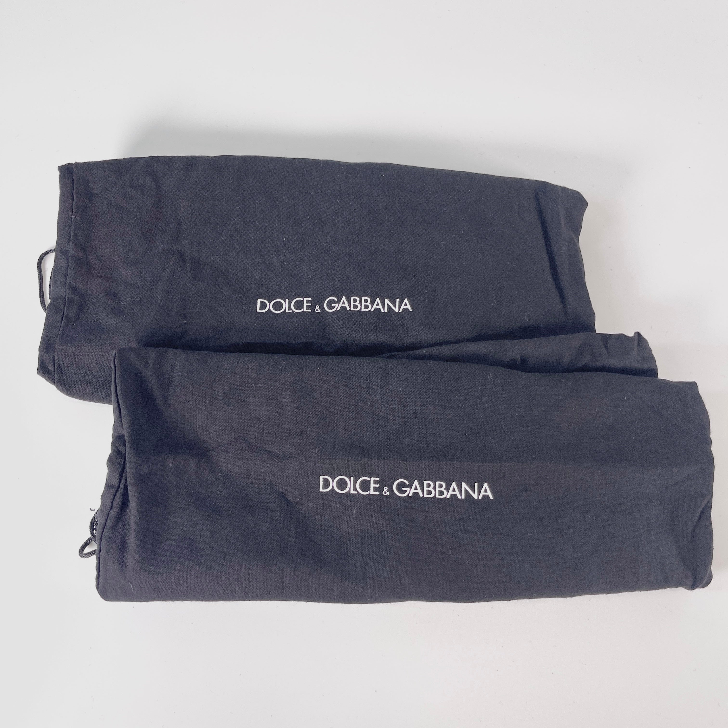 2606 secondhand D&G Loafers logo plate enamel fur
