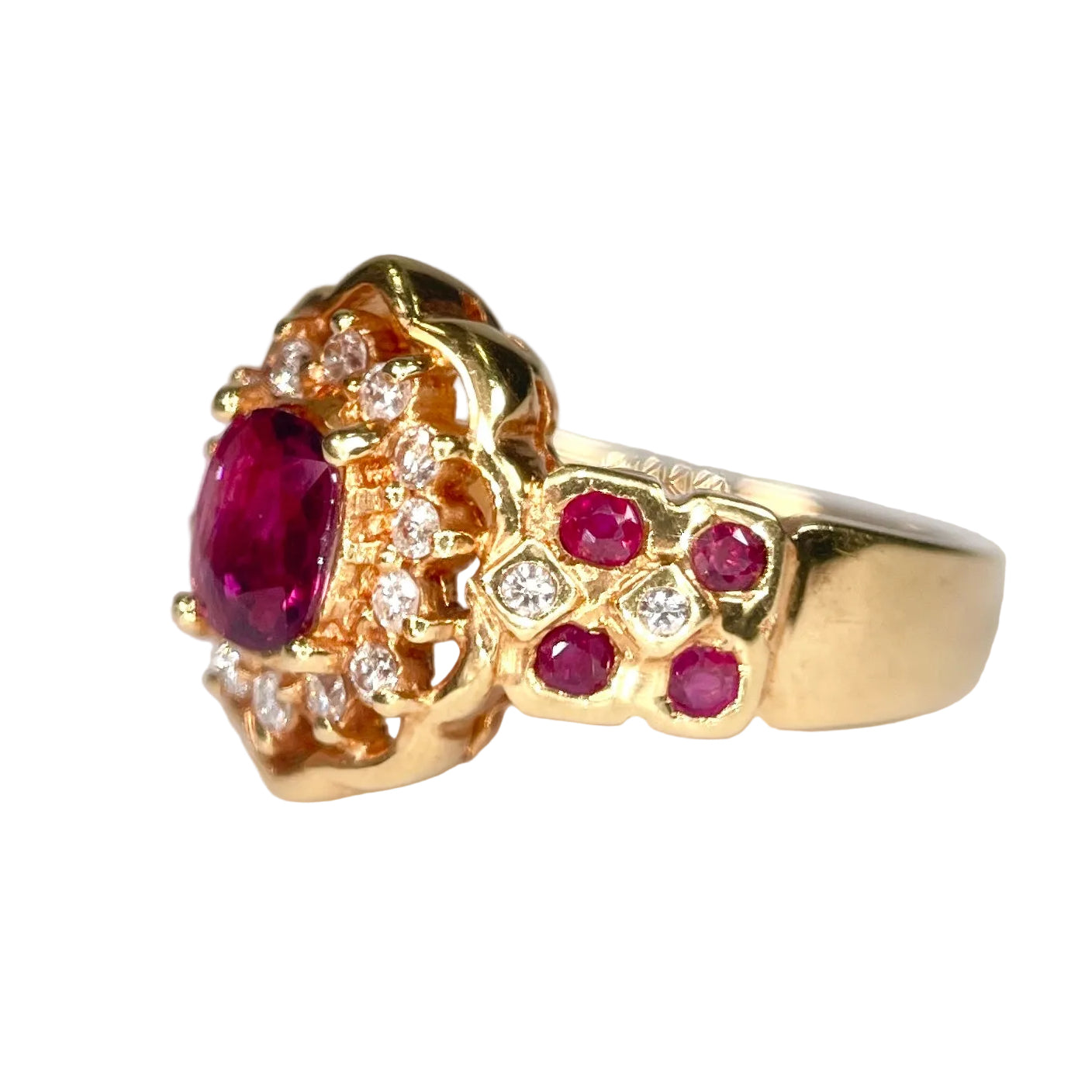 2602 secondhand ring K18 Ruby / Diamond ct:0.41ct ct:0.23ct 0.47ct