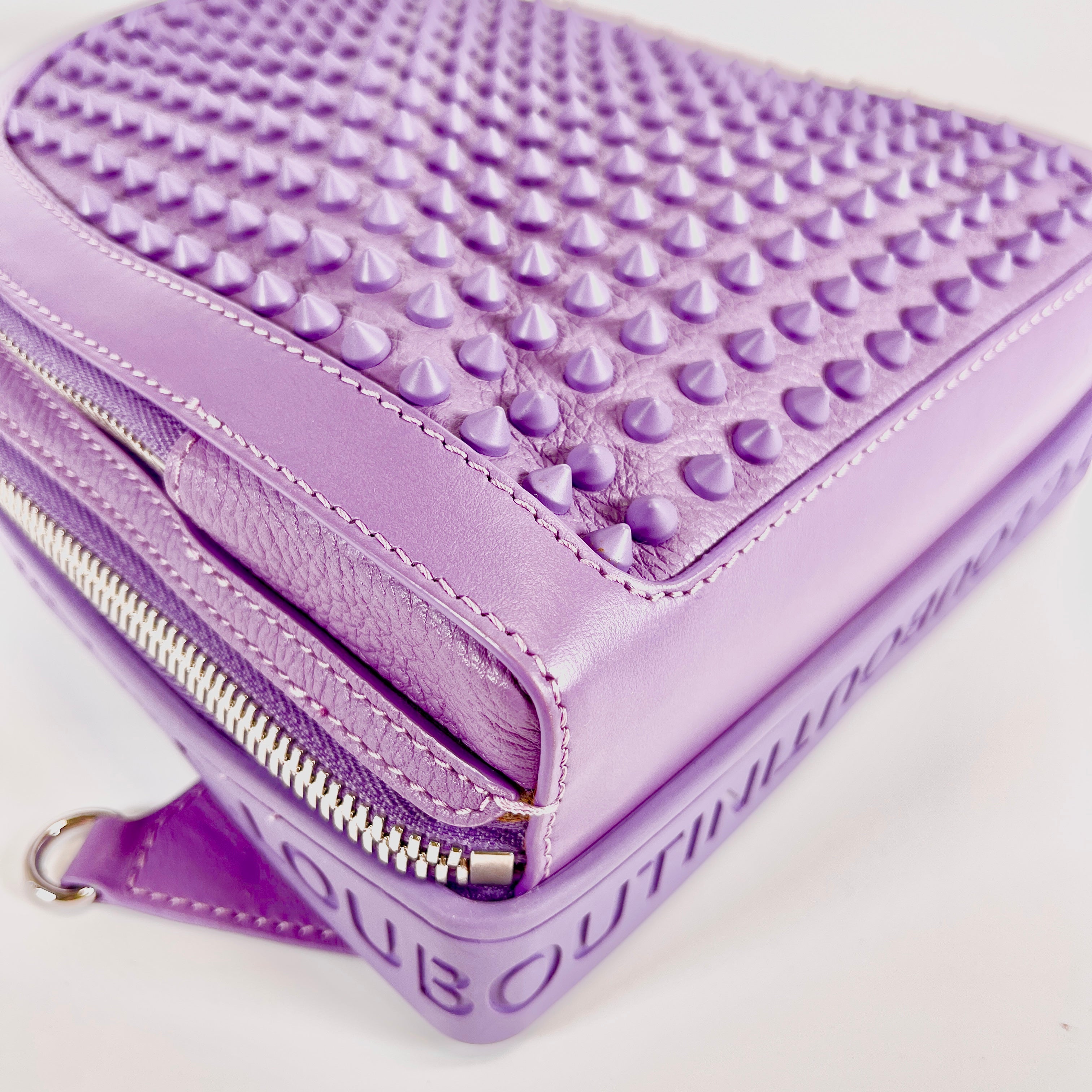 2604 secondhand Christian Louboutin Body Bag studs purple