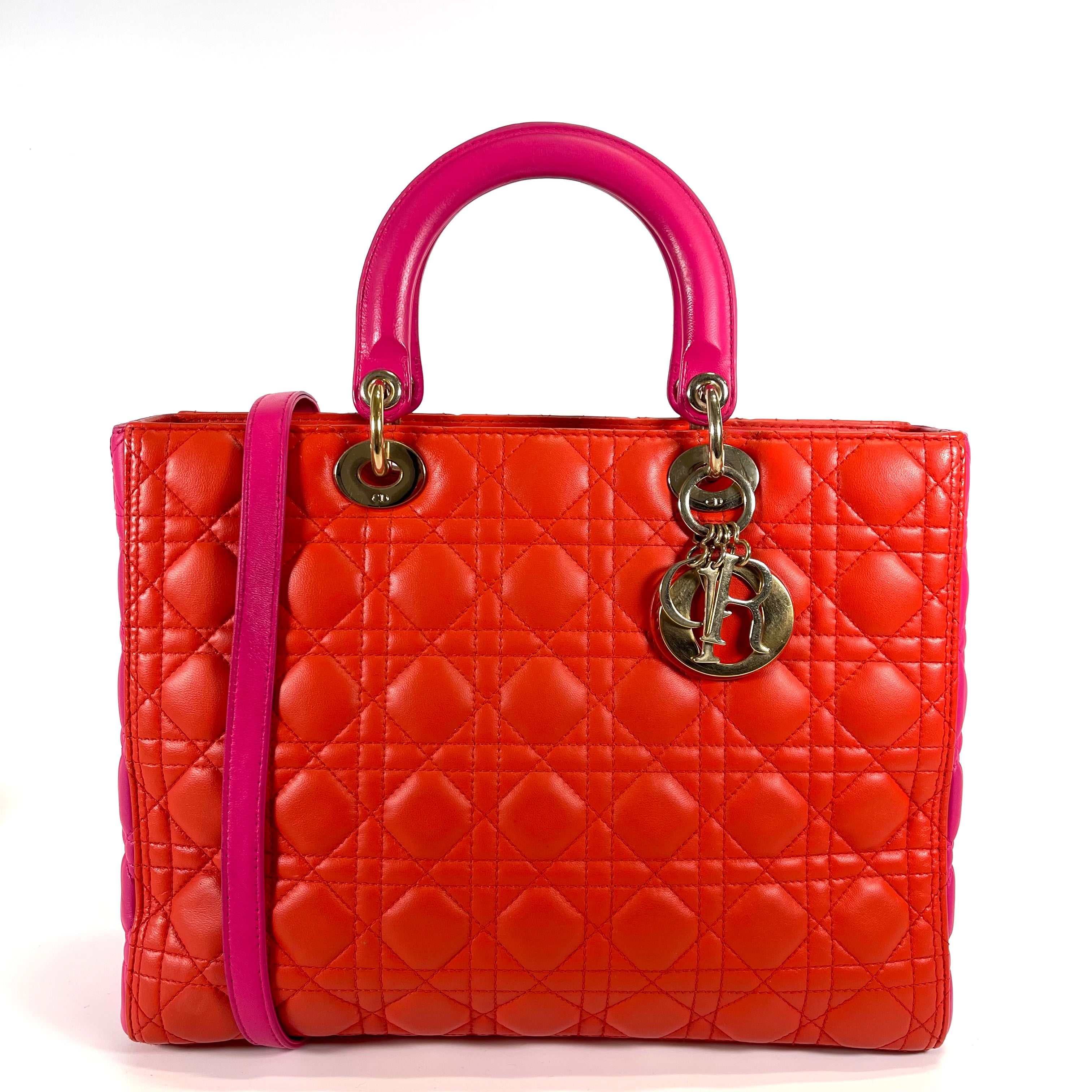 2512 secondhand CD hand bag Lady Dior Bicolor