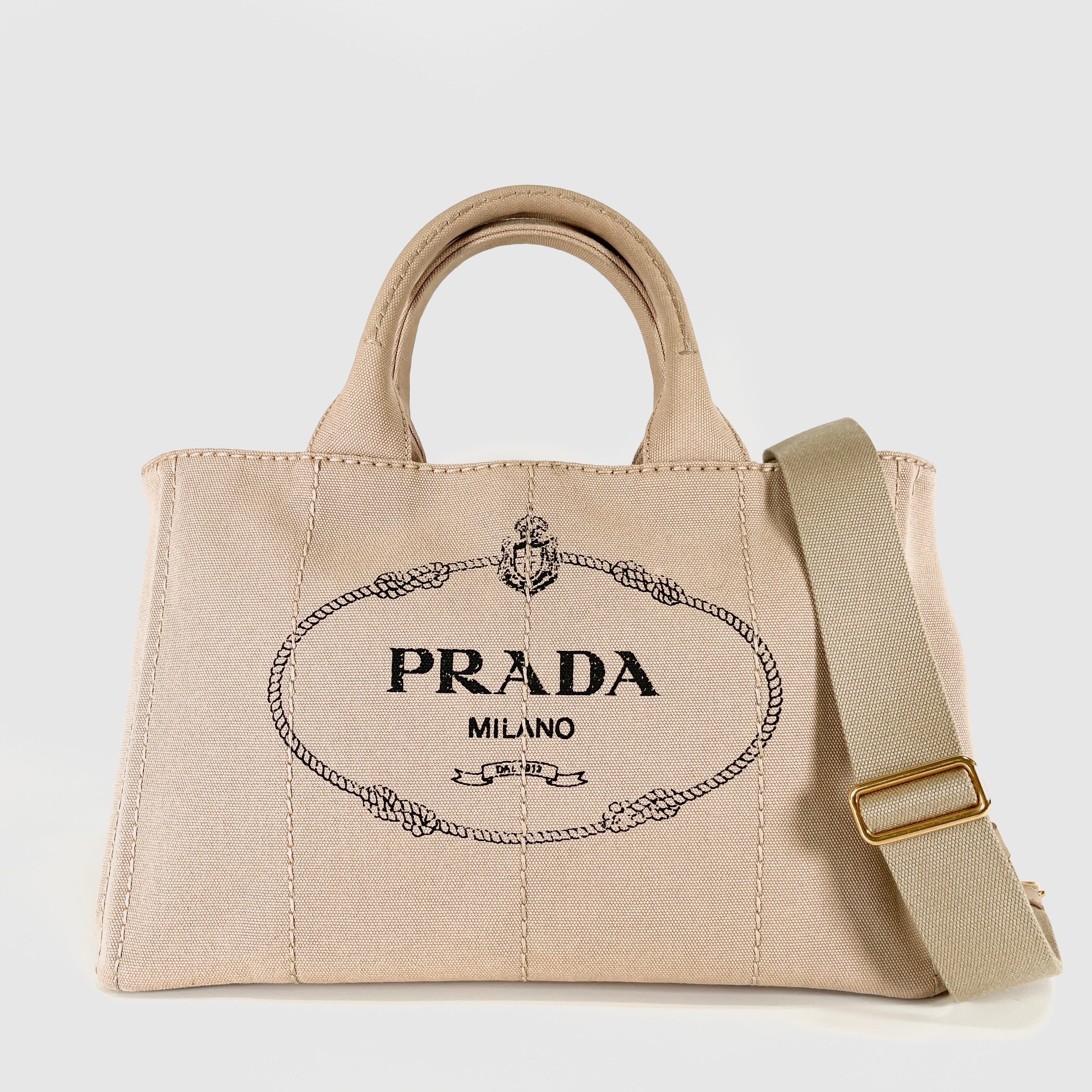 2604 secondhand PRADA Canapa 2WAY Tote Bag