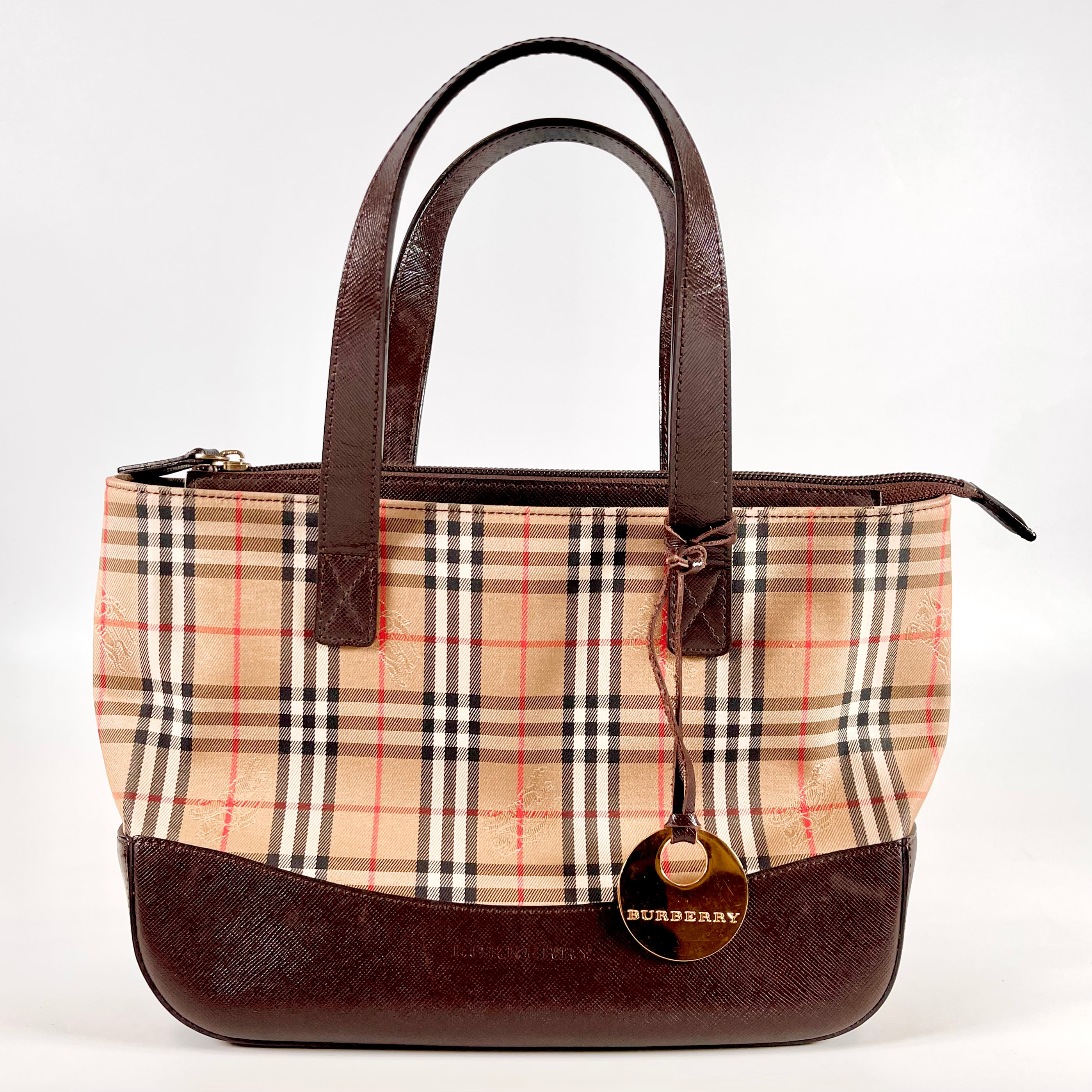 2512 secondhand BURBERRY check Shoulder bag