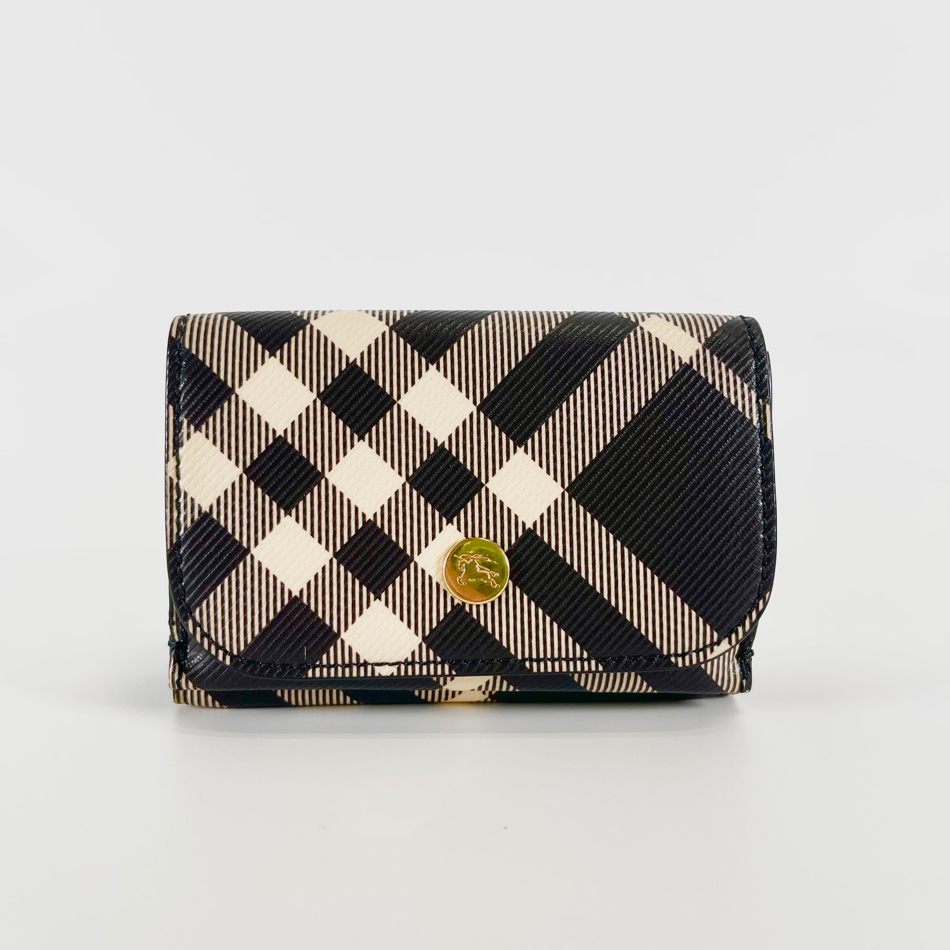 2602 secondhand BURBERRY Wallet black / beige