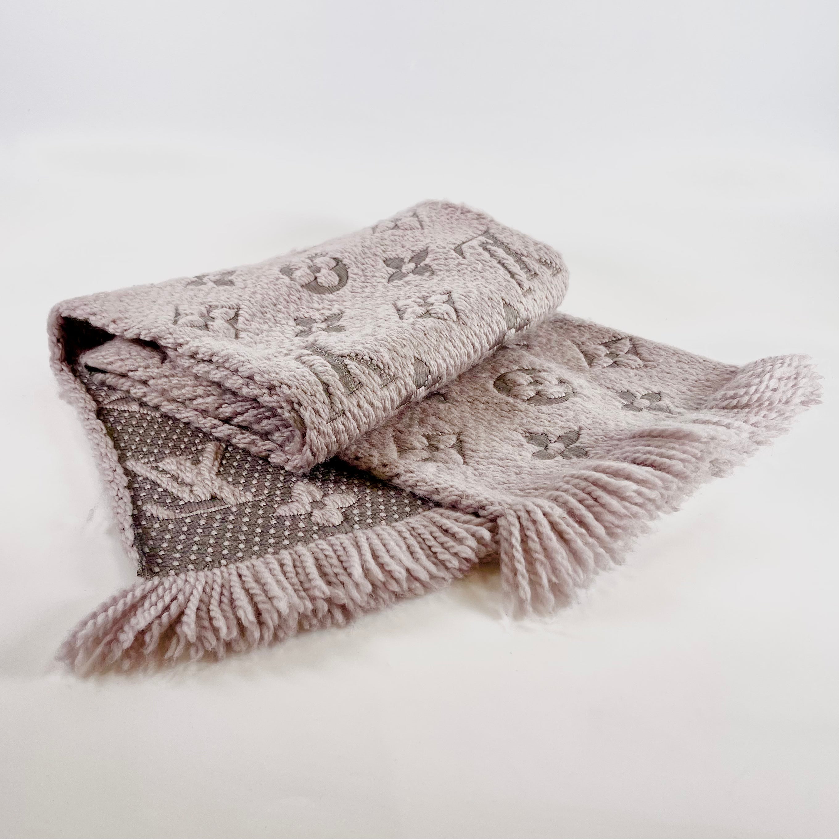 2602 secondhand LV M74742 Echarpe Logomania GM0197 muffler wool × silk