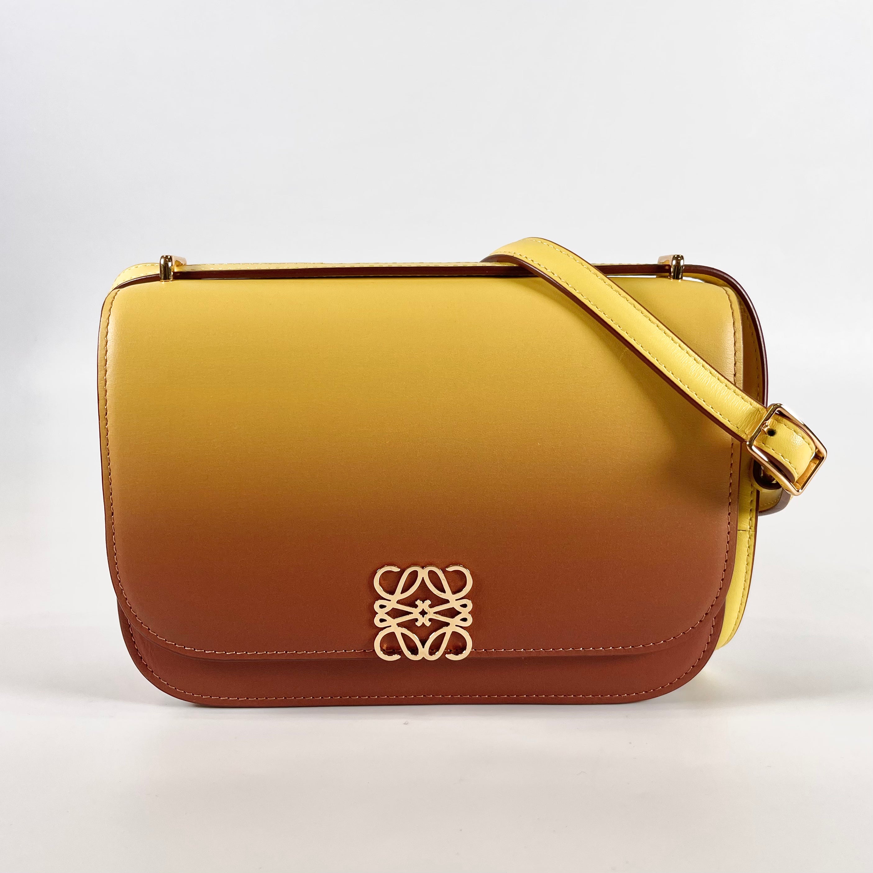 2602 secondhand LOEWE brand bag leather Yellow / Brown