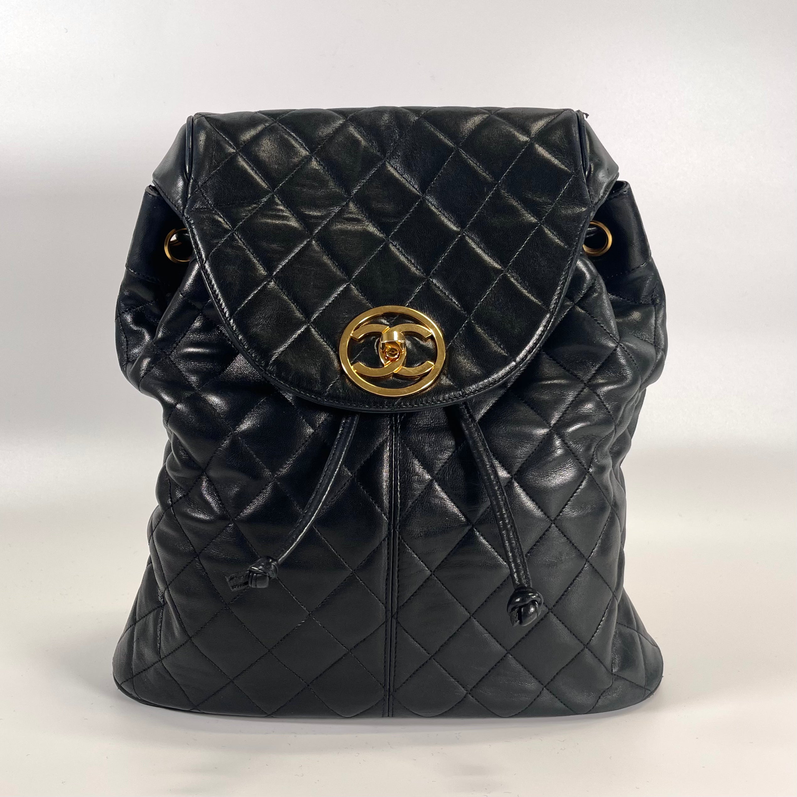 2512 secondhand CHANEL backpack card black