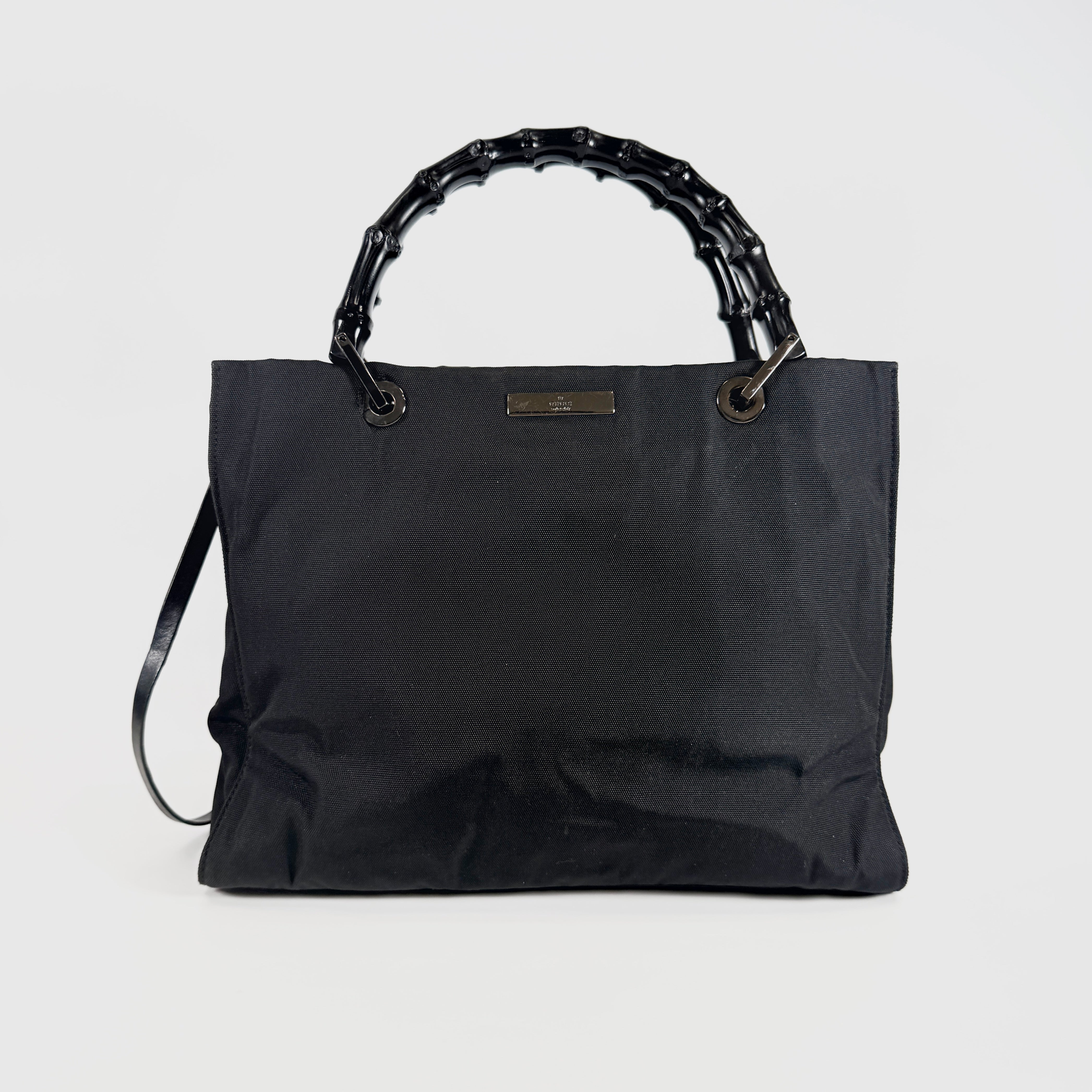 2607 secondhand GUCCI Bamboo 2Way bag