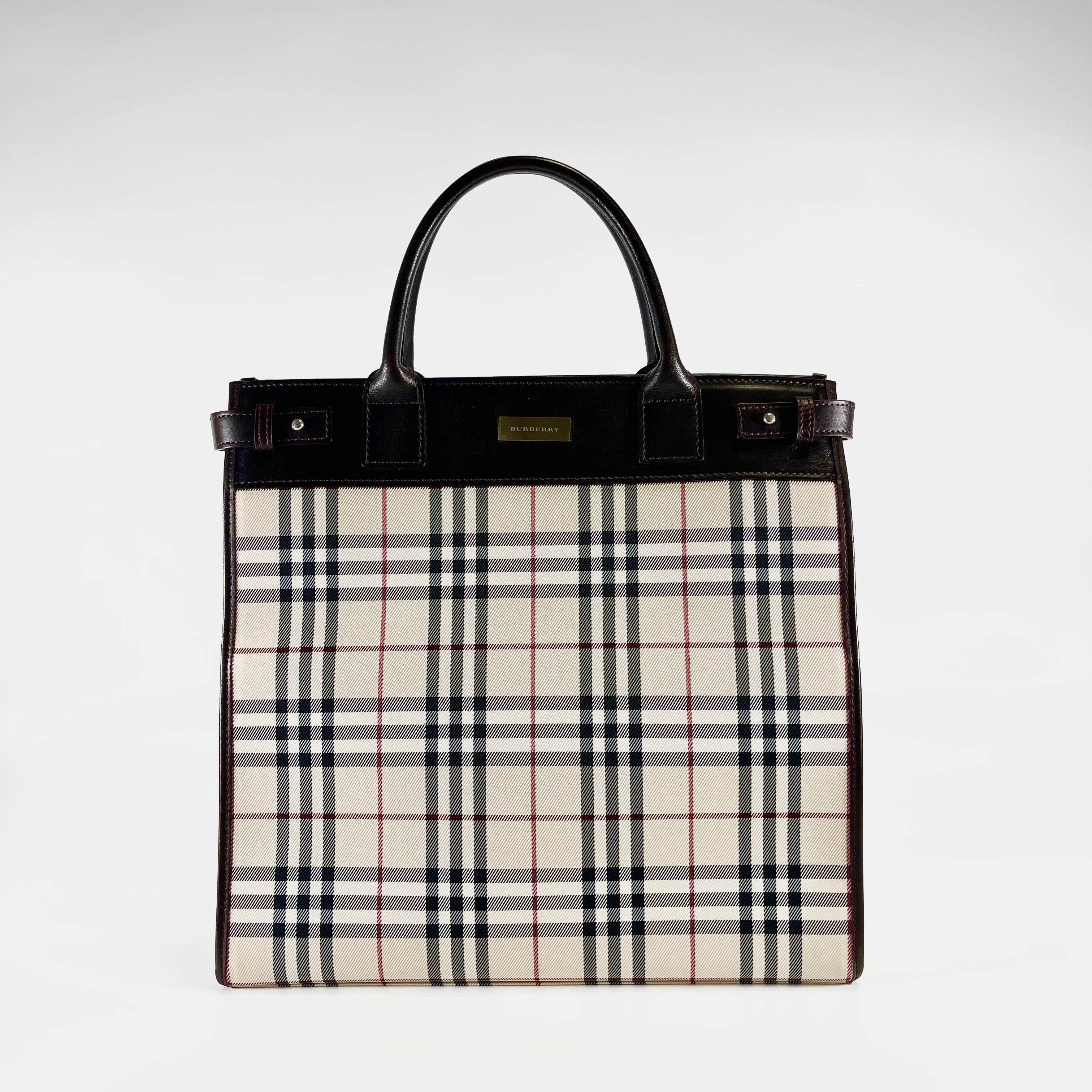 2601 secondhand BURBERRY check hand bag