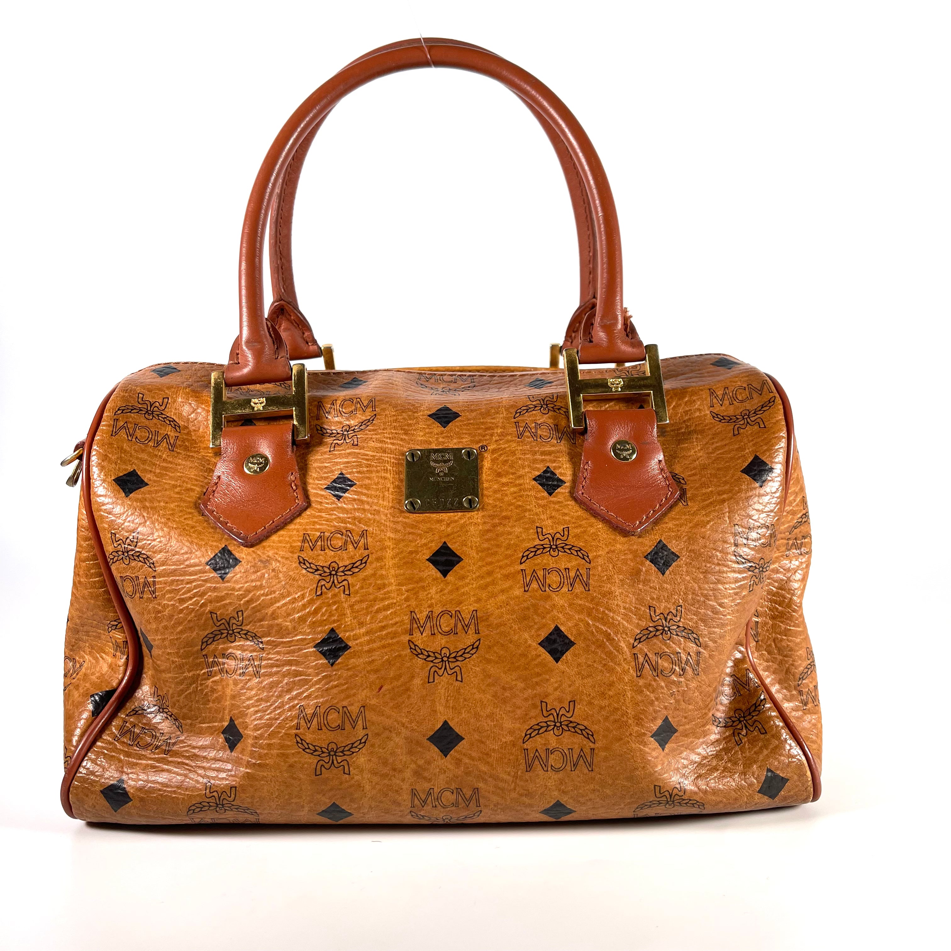 2511 MCM mini boston leather