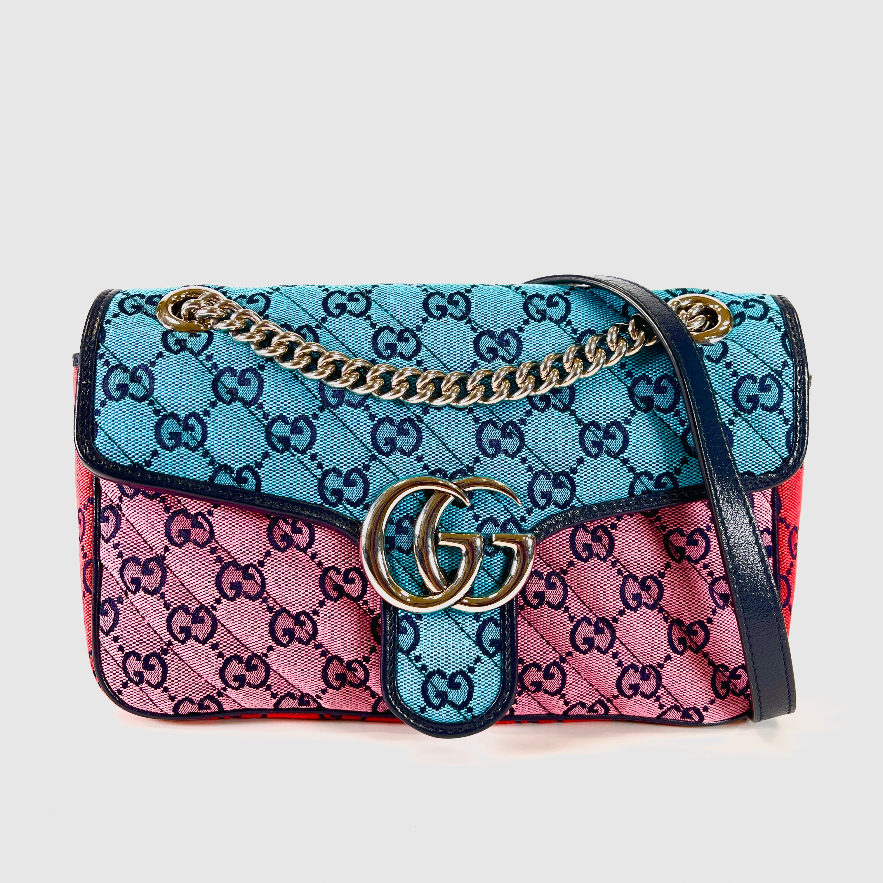 2605 secondhand GUCCI Shoulder bag / Crossbody Bag WG Pattern quilting Chain Shoulder GG Marmont