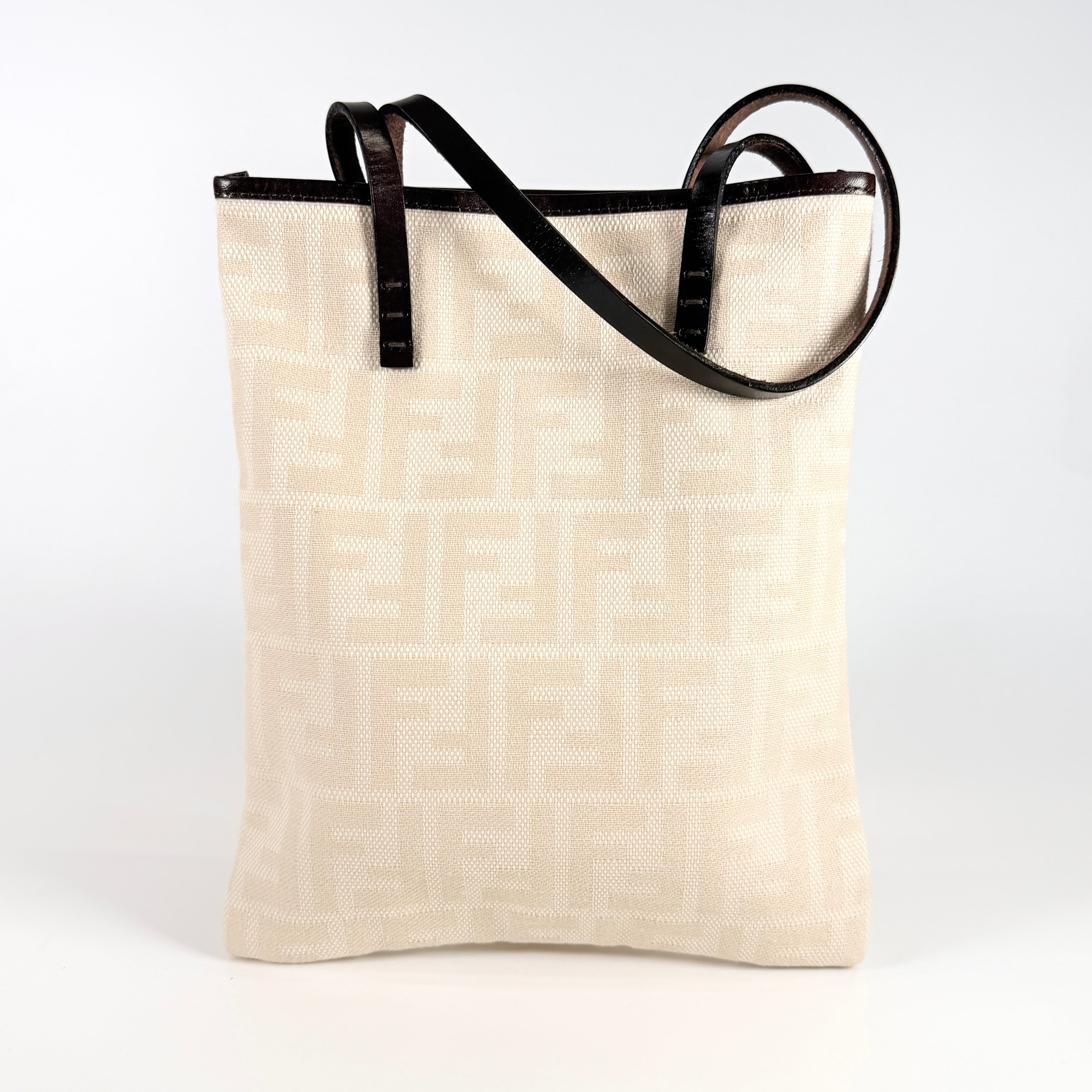 2608 secondhand FENDI Tote Bag With Pouch Zucca