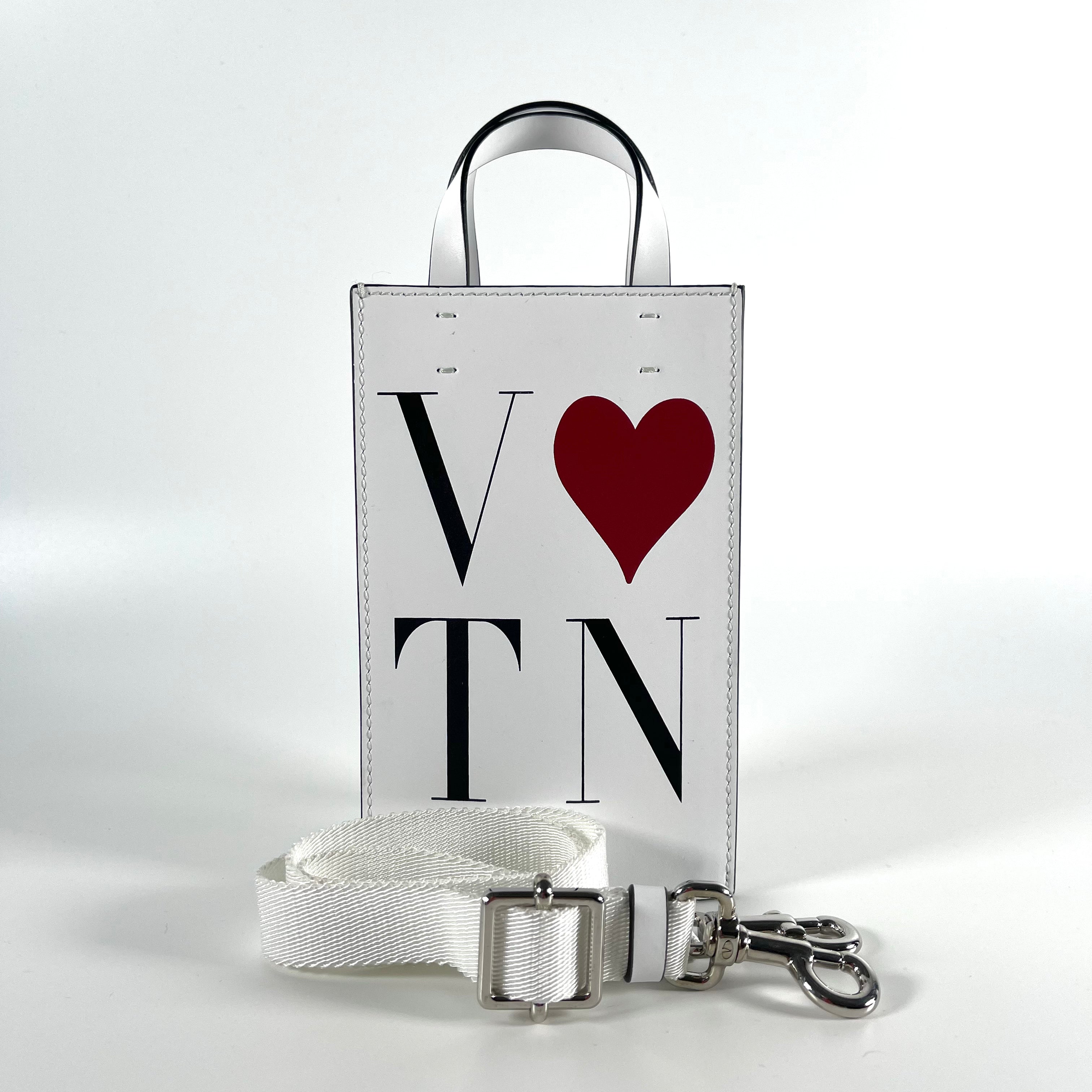 2512 secondhand VALENTINO phone shoulder strap white