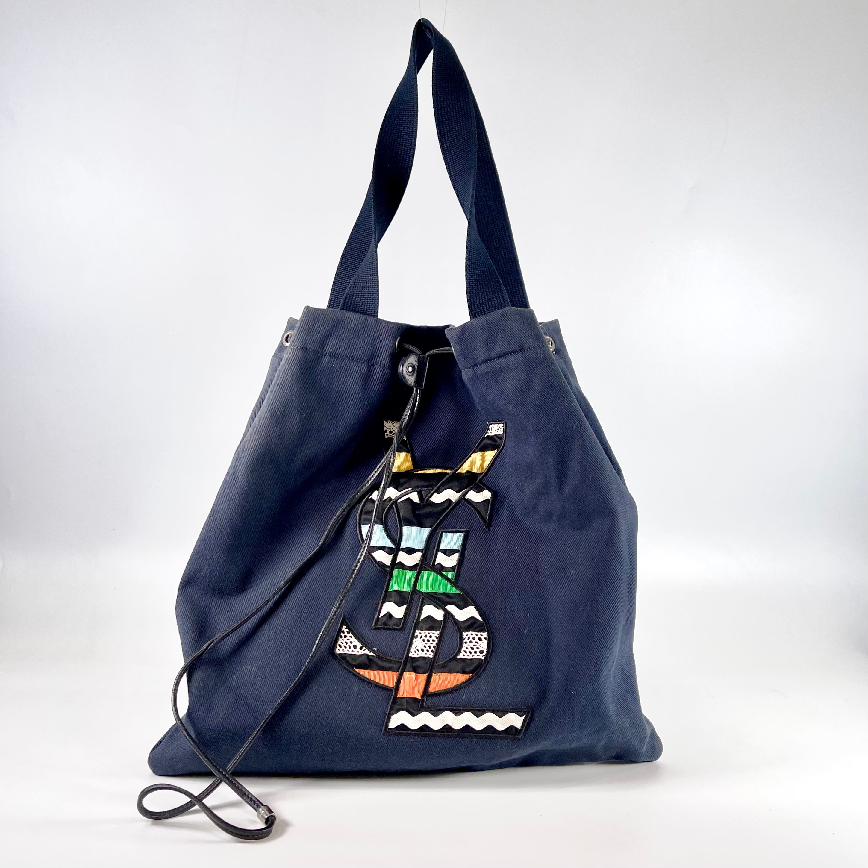 2602 secondhand SAINTLAURENT canvas hand bag
