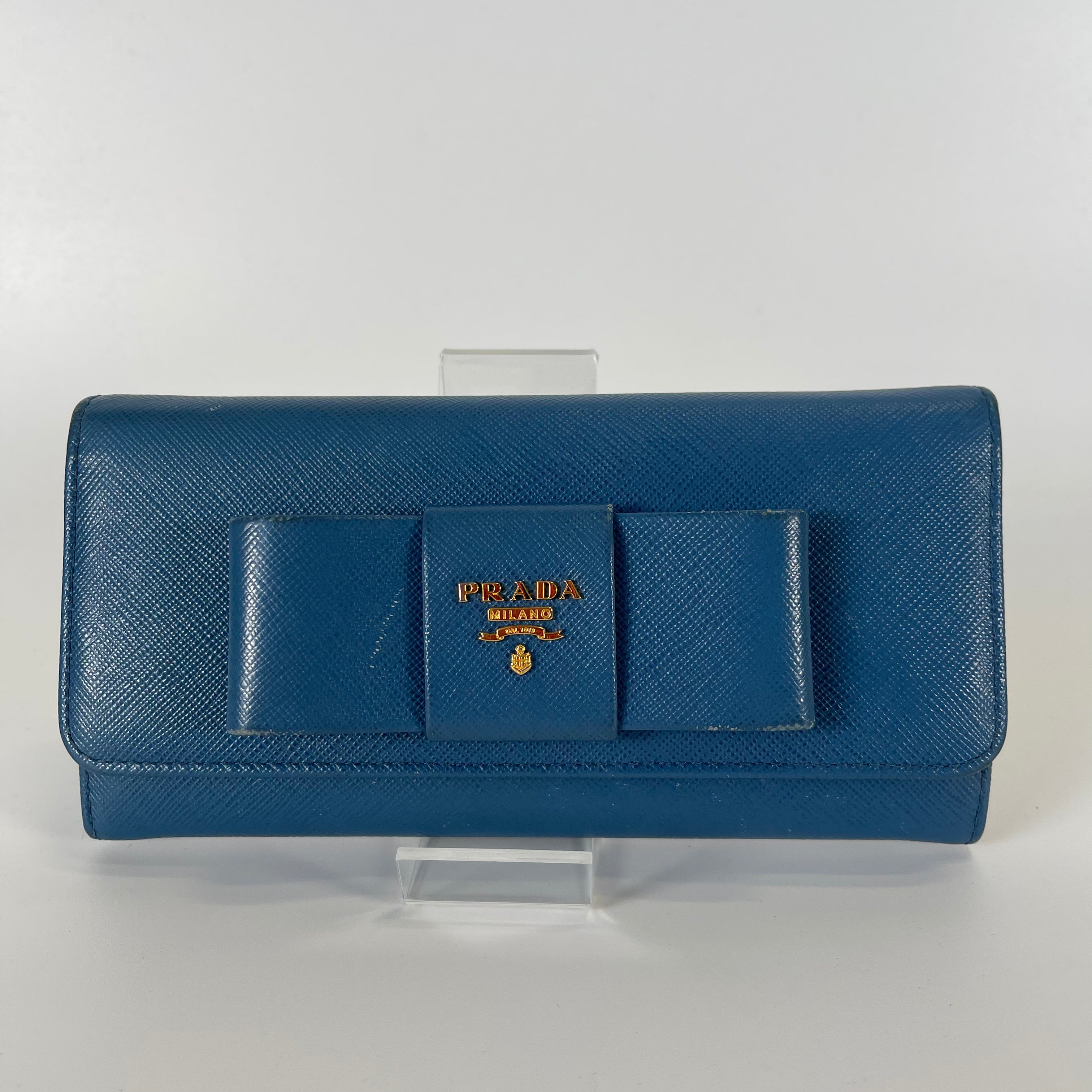 2512 secondhand PRADA Fiocco long wallet
