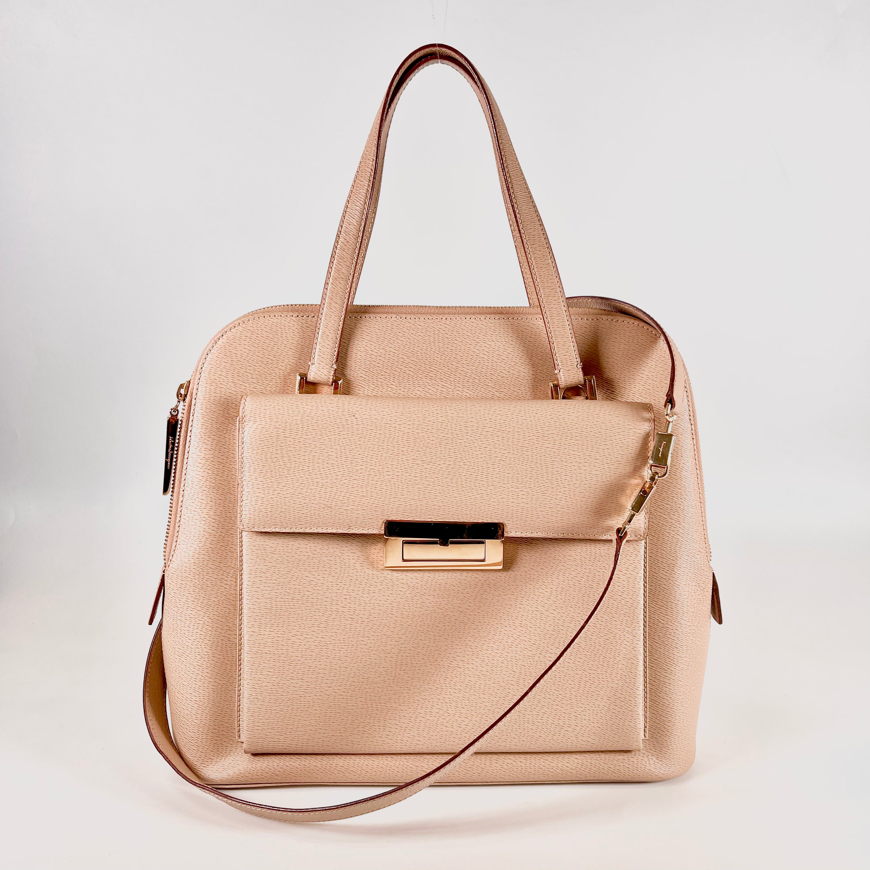 2512 secondhand Ferragamo bag Ron slide rock pocket 2WAY hand bag