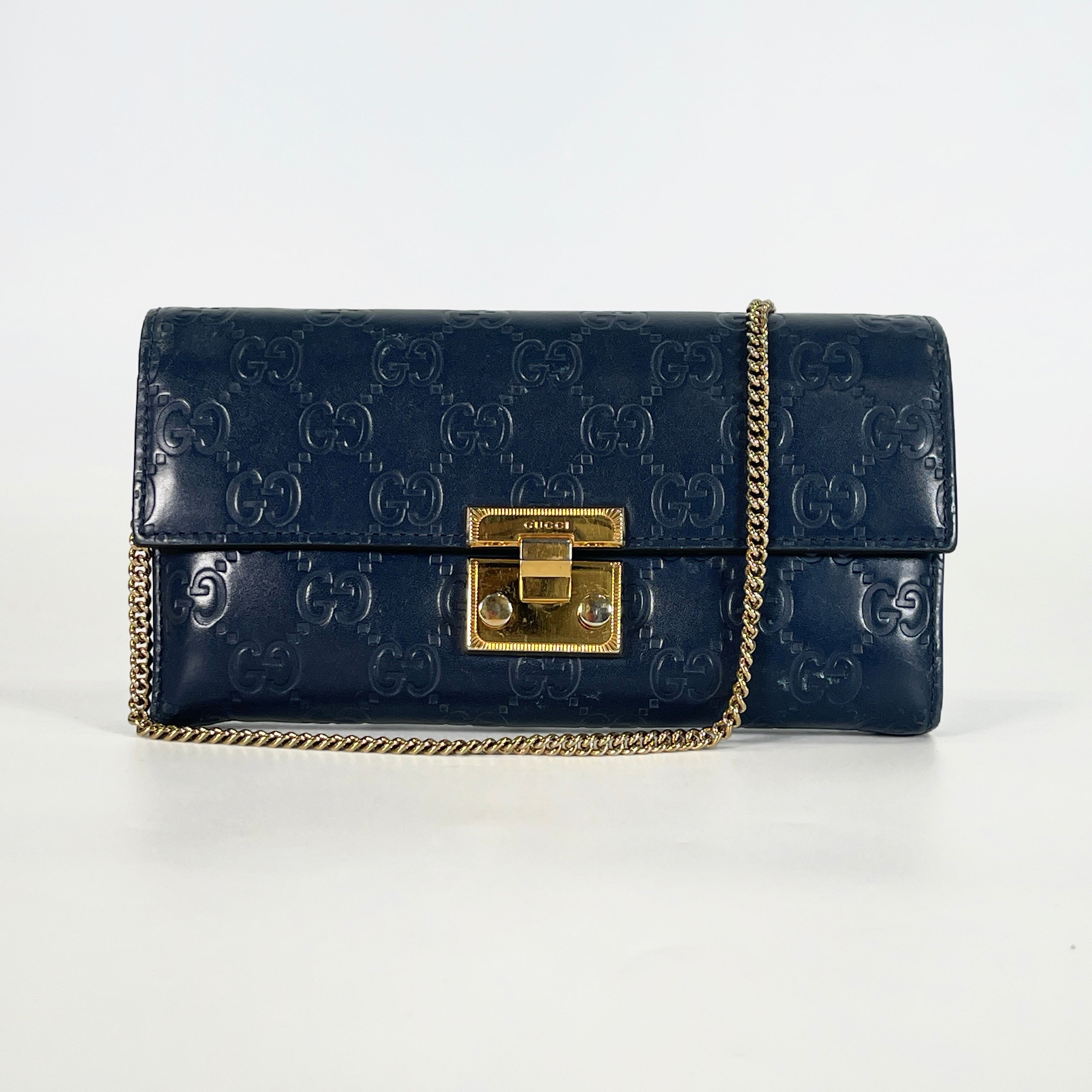 2604 secondhand GUCCI Chain Wallet
