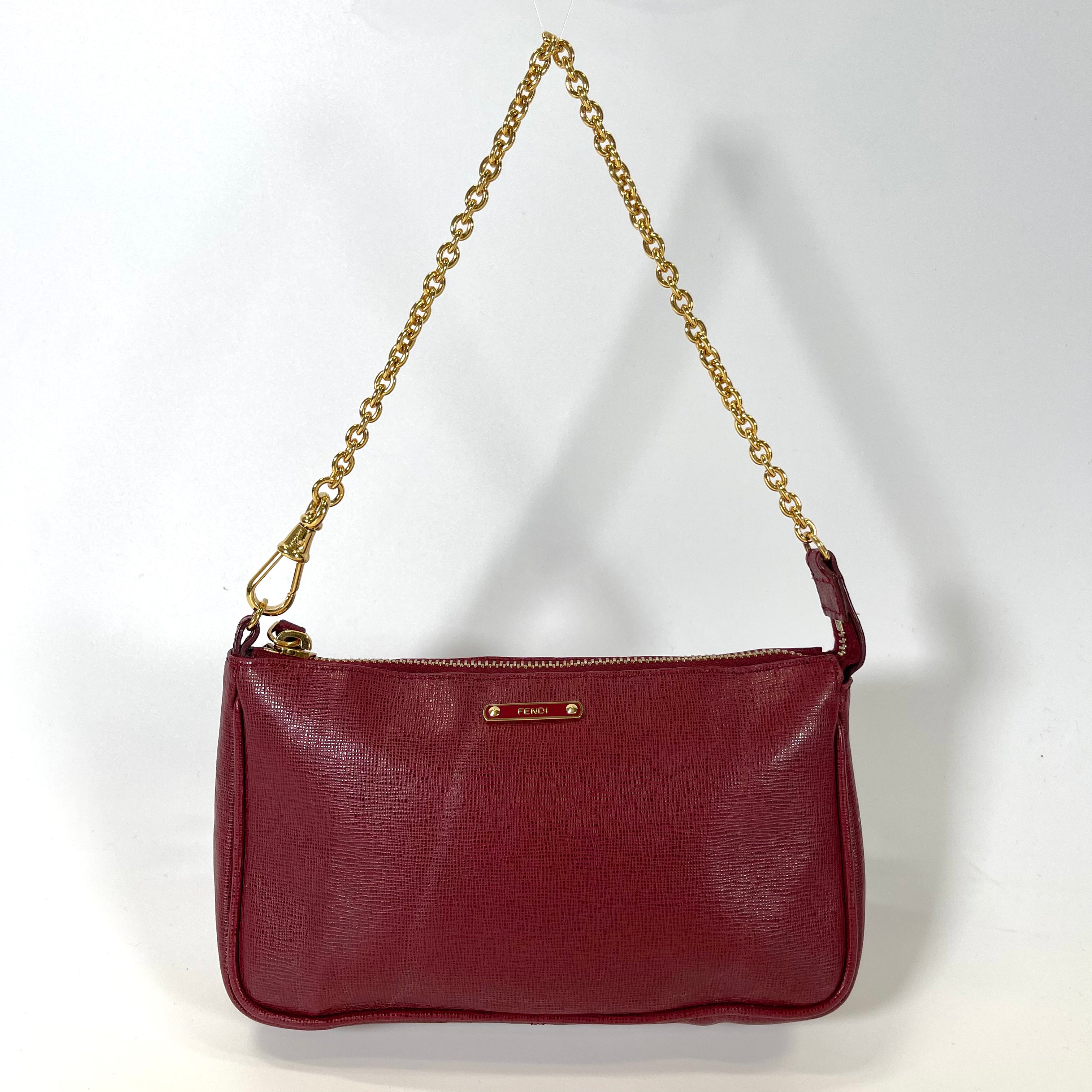 2511 FENDI leather Chain Handbag Red