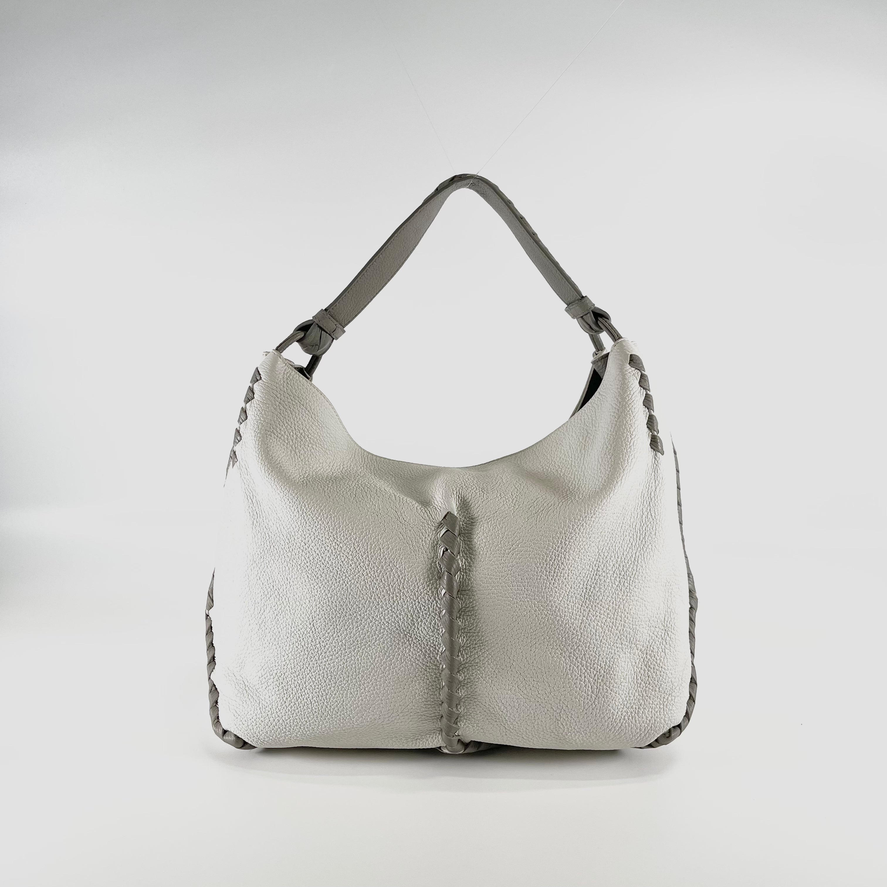 2601 secondhand BOTTEGA VENETA bag leather WHITE