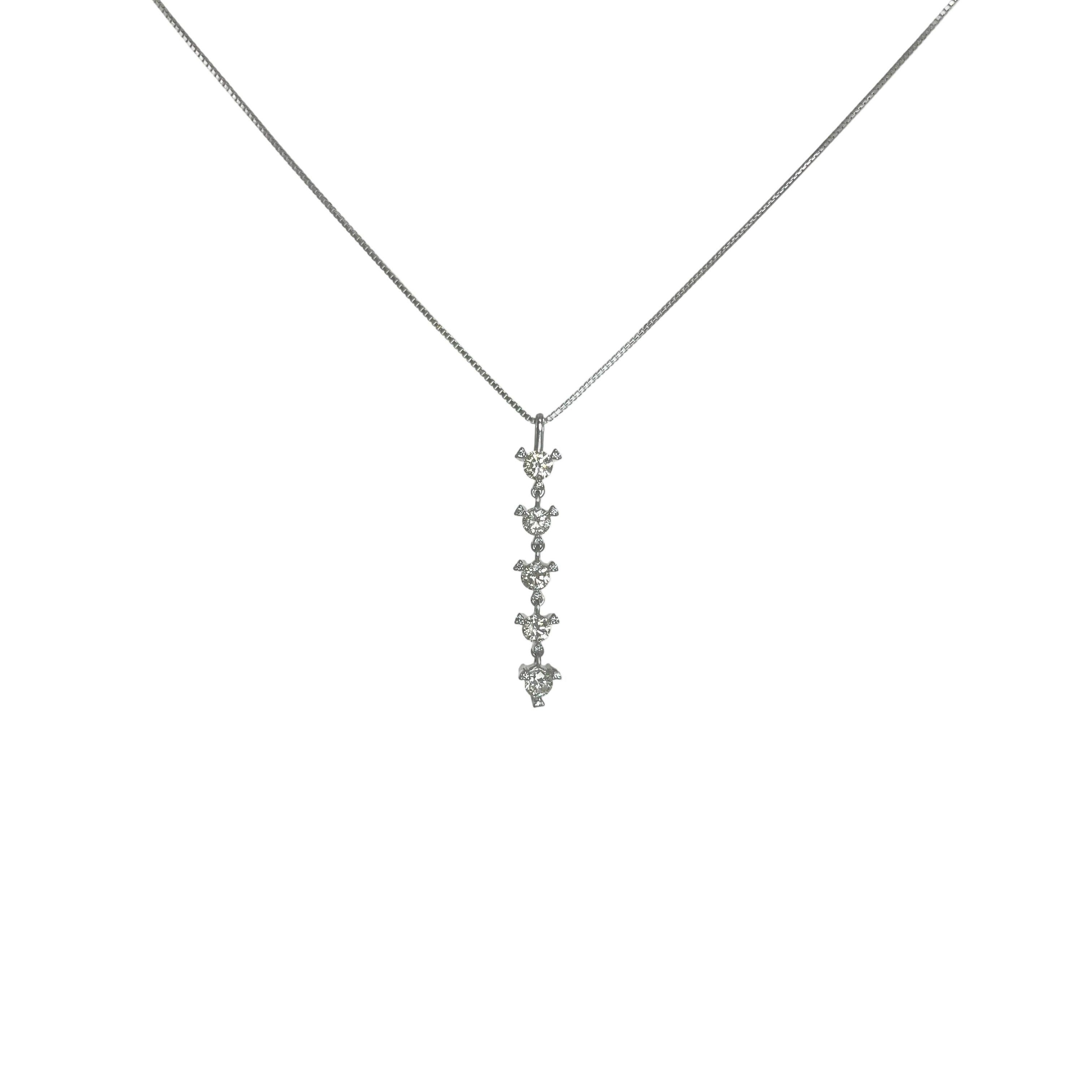 2602 secondhand K18WG D1.0ct 4.83g 44cm