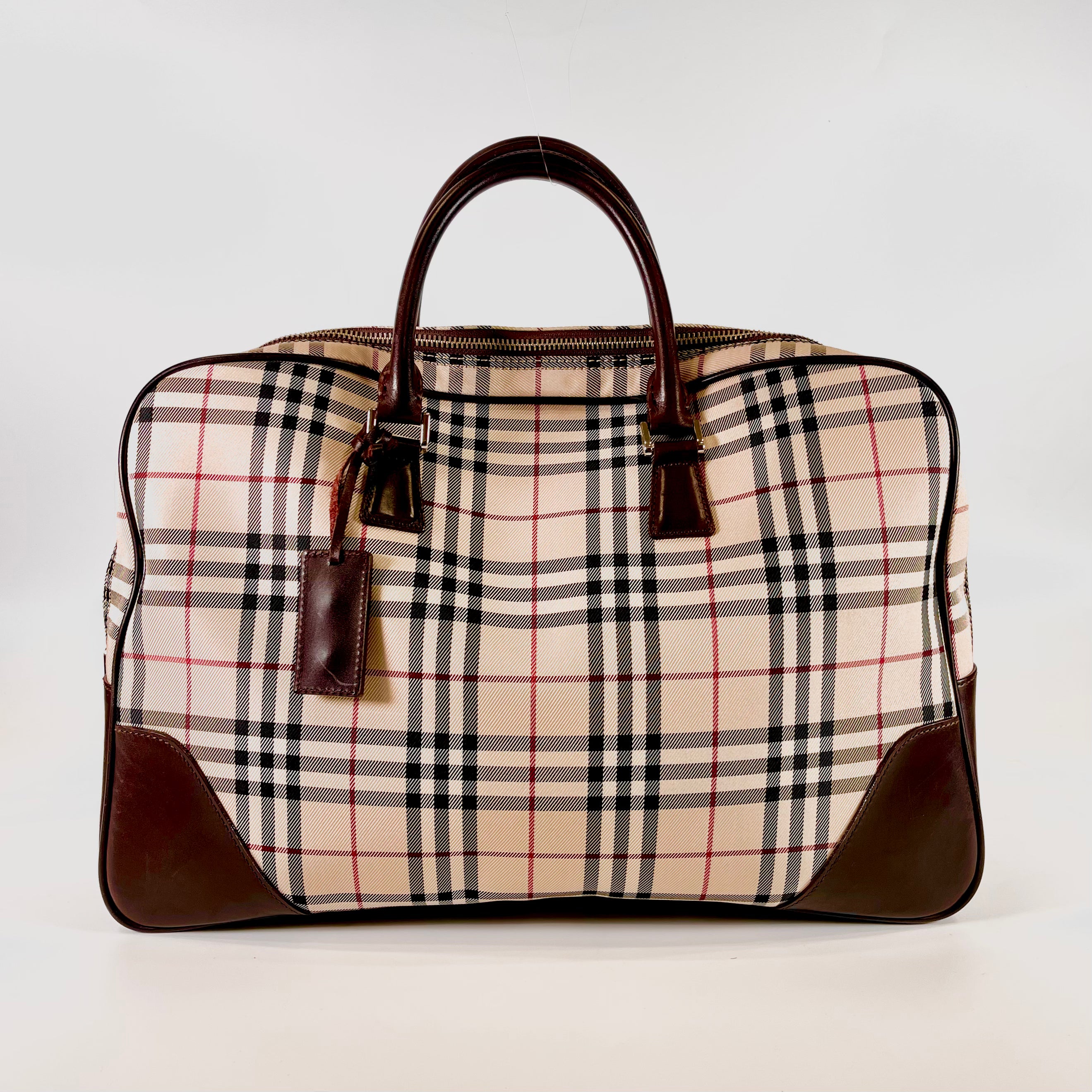 2512 secondhand BURBERRY check hand bag