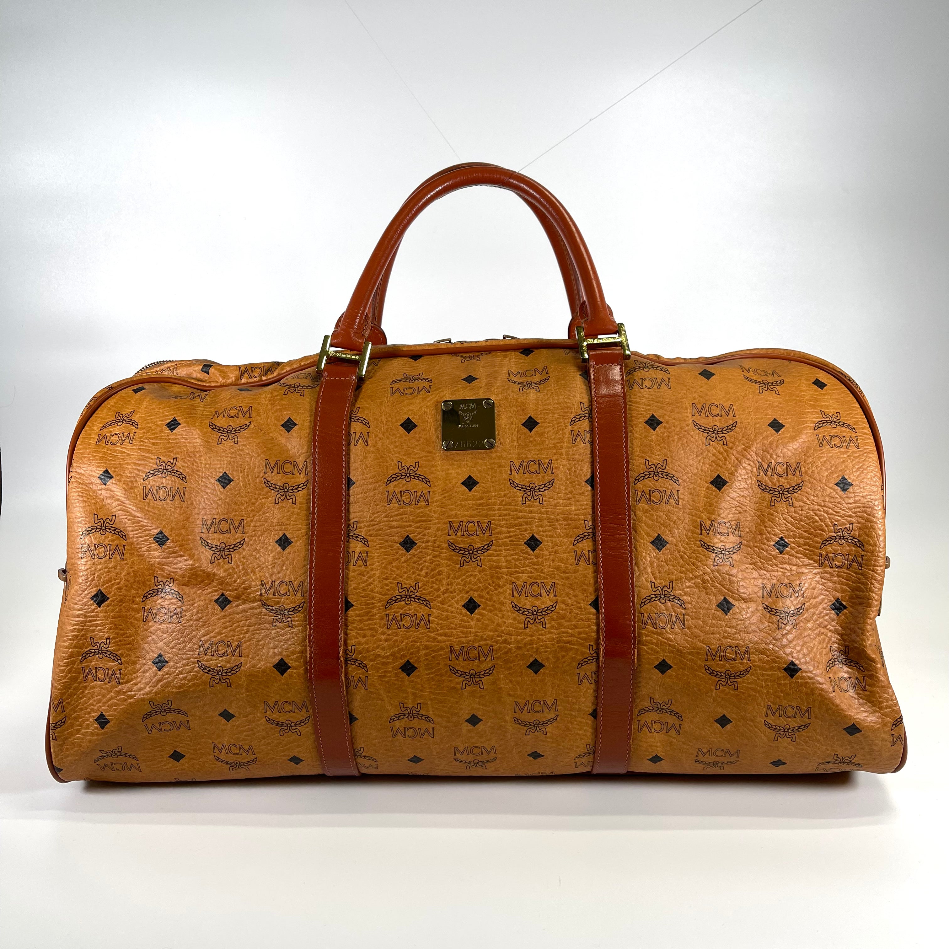 2512 secondhand MCM Visetos Boston bag