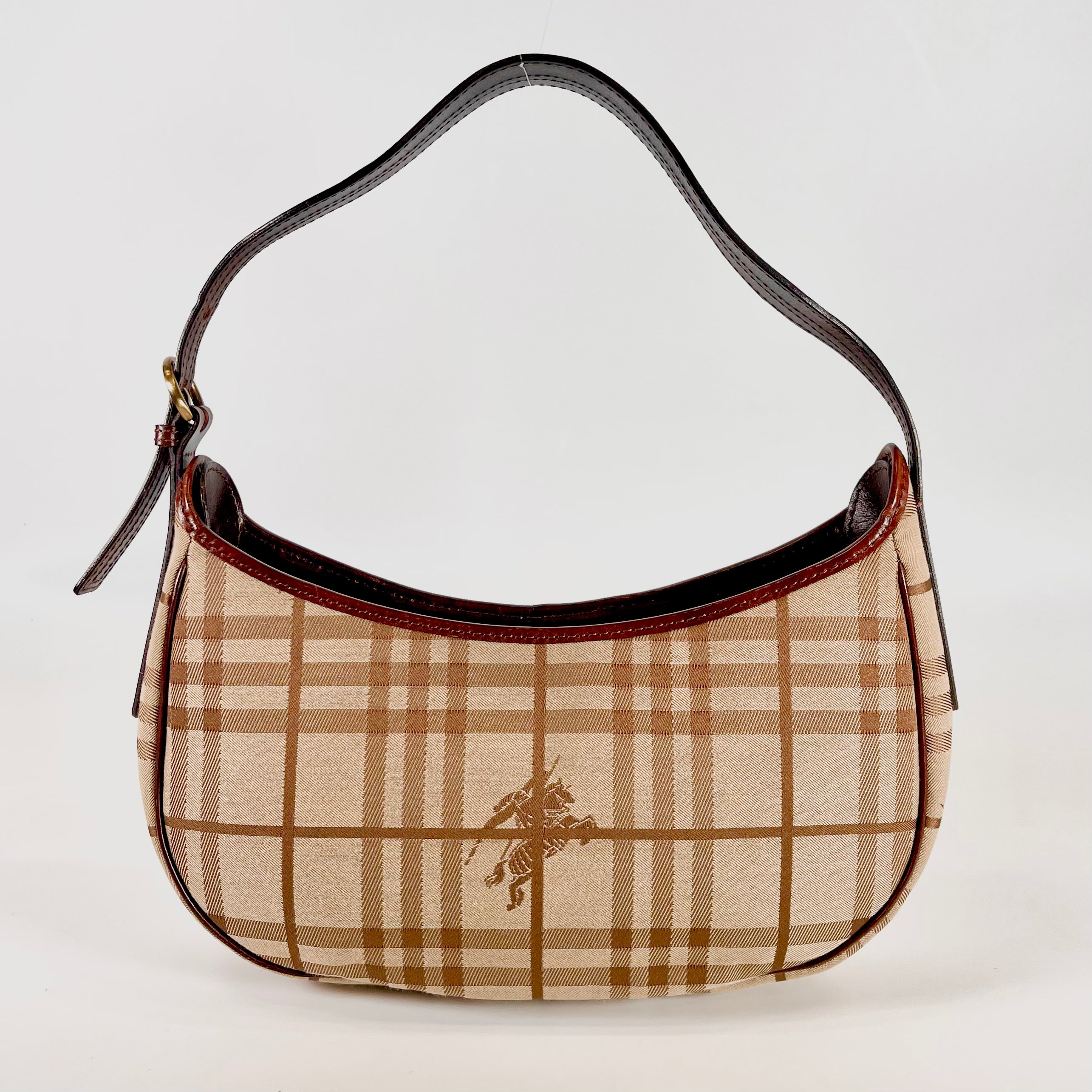 2602 secondhand BURBERRY check Shoulder bag