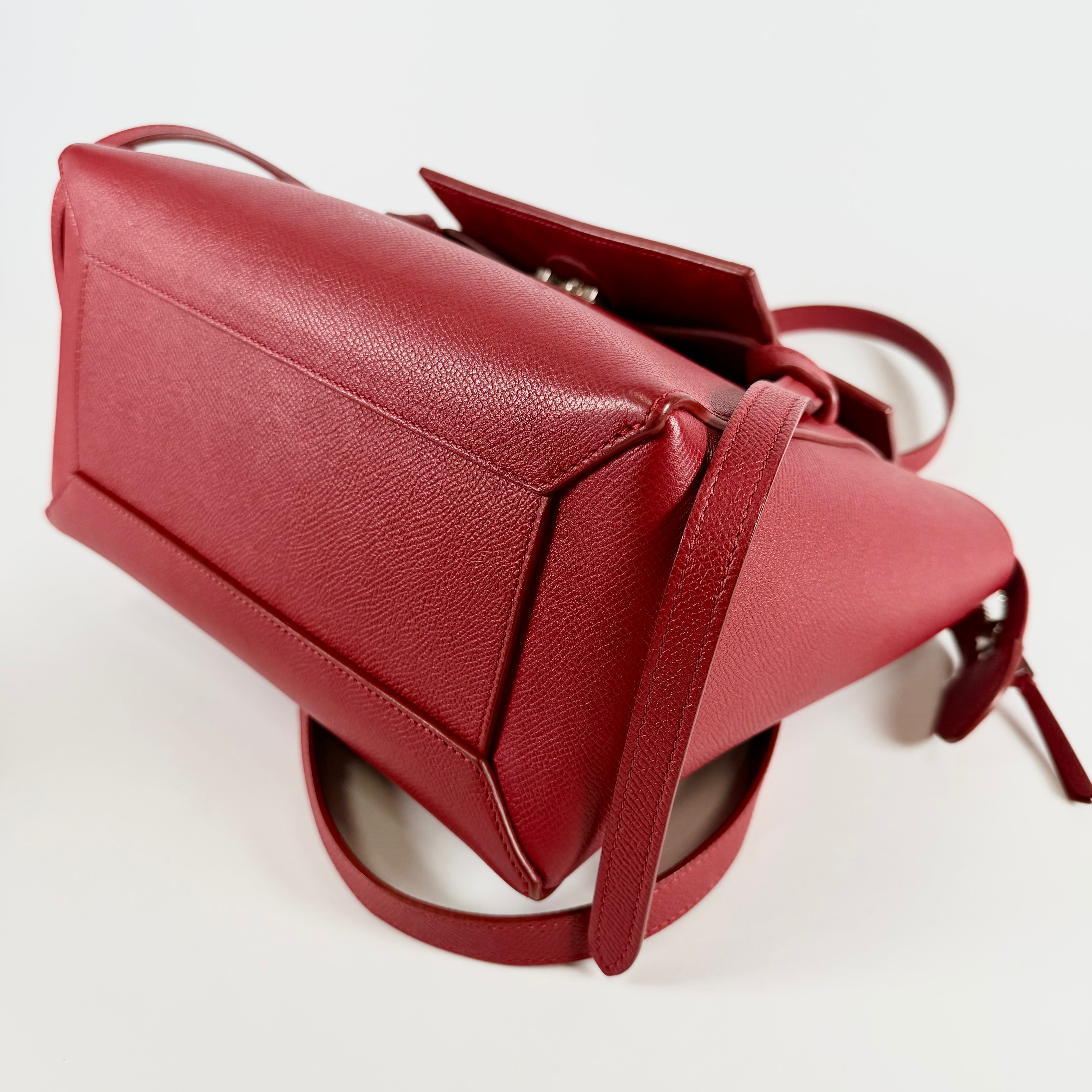 2608 secondhand CELINE belt back 2WAY Red leather