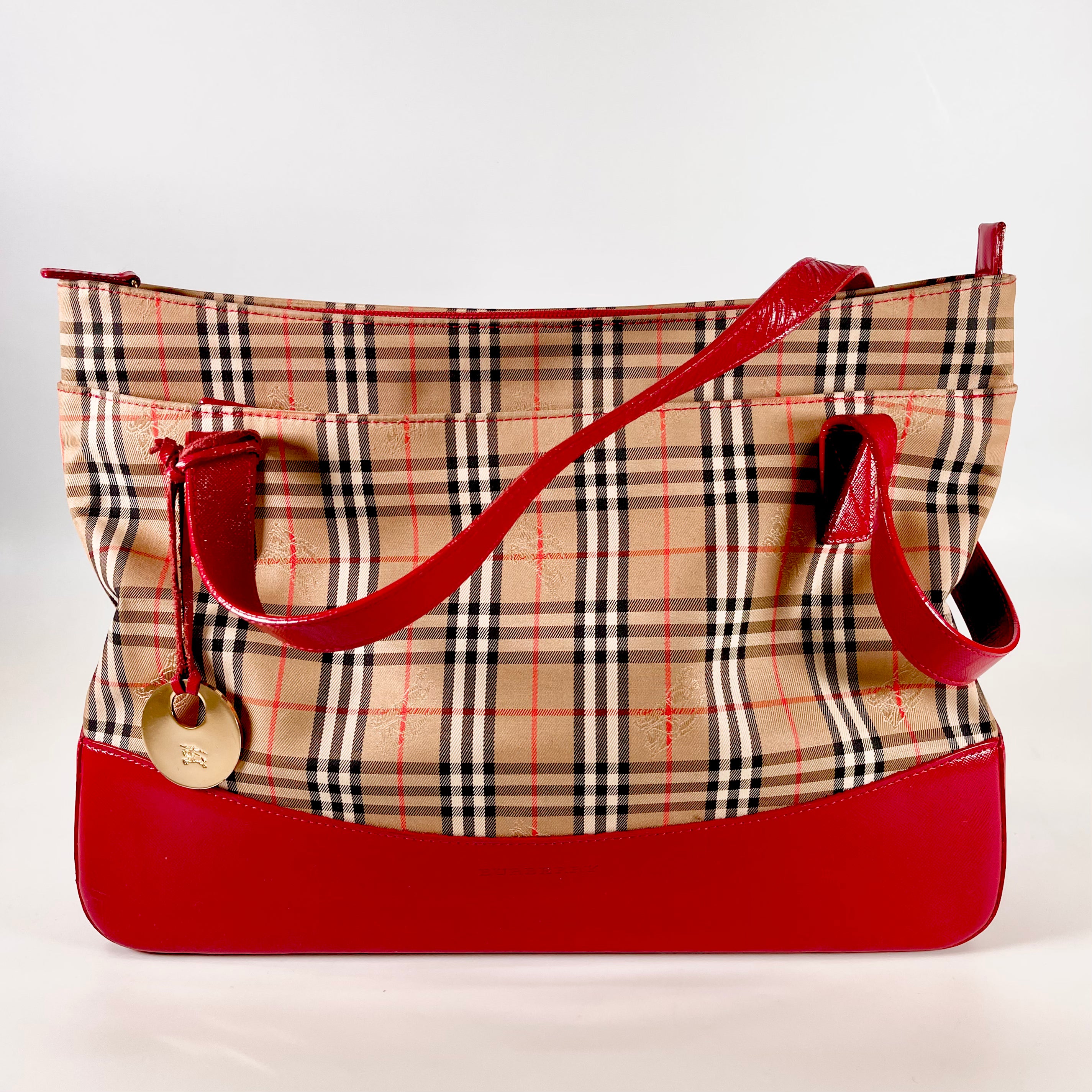 2602 secondhand BURBERRY check Shoulder bag
