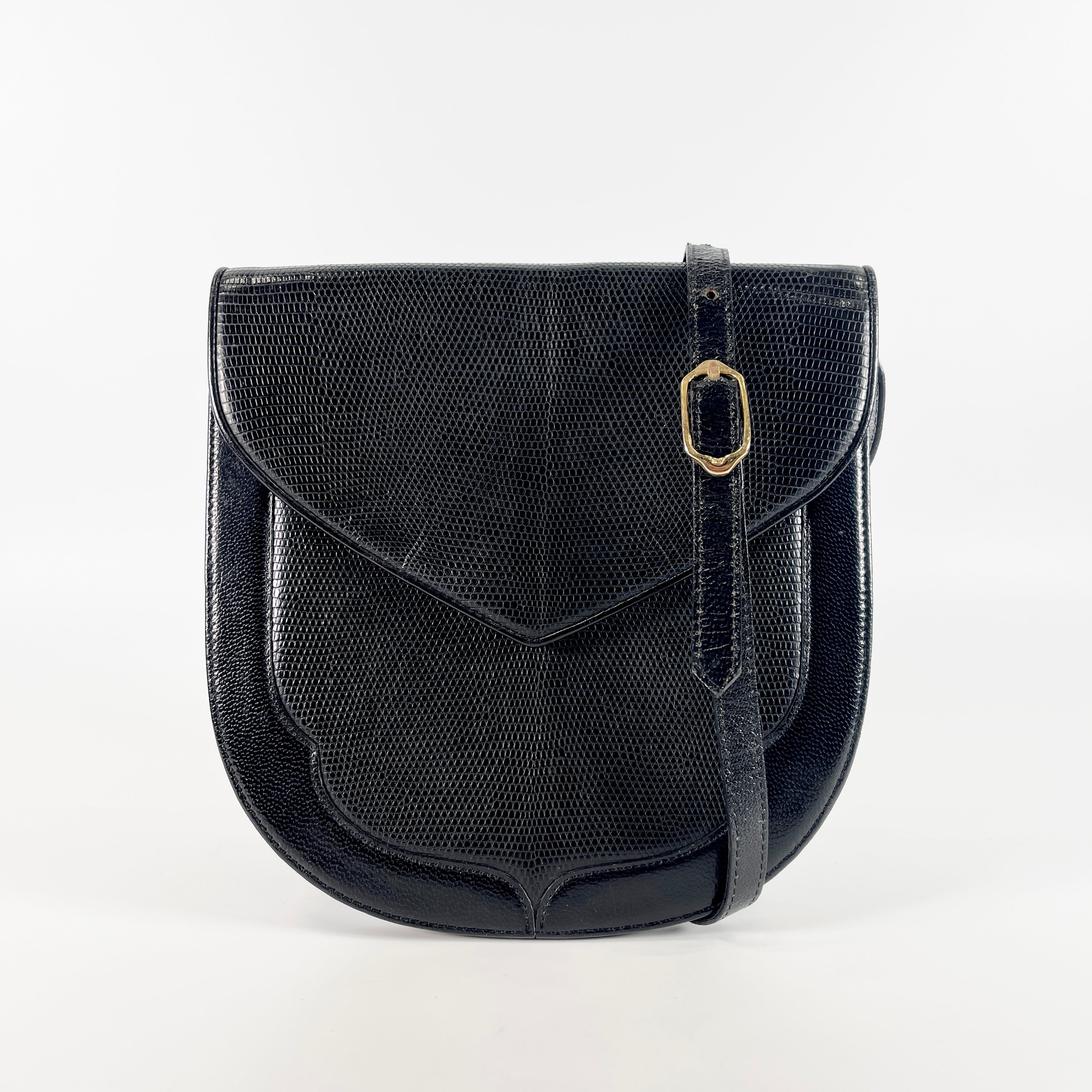 2604 secondhand SAINTLAURENT YSL Lizard Embossed Shoulder bag