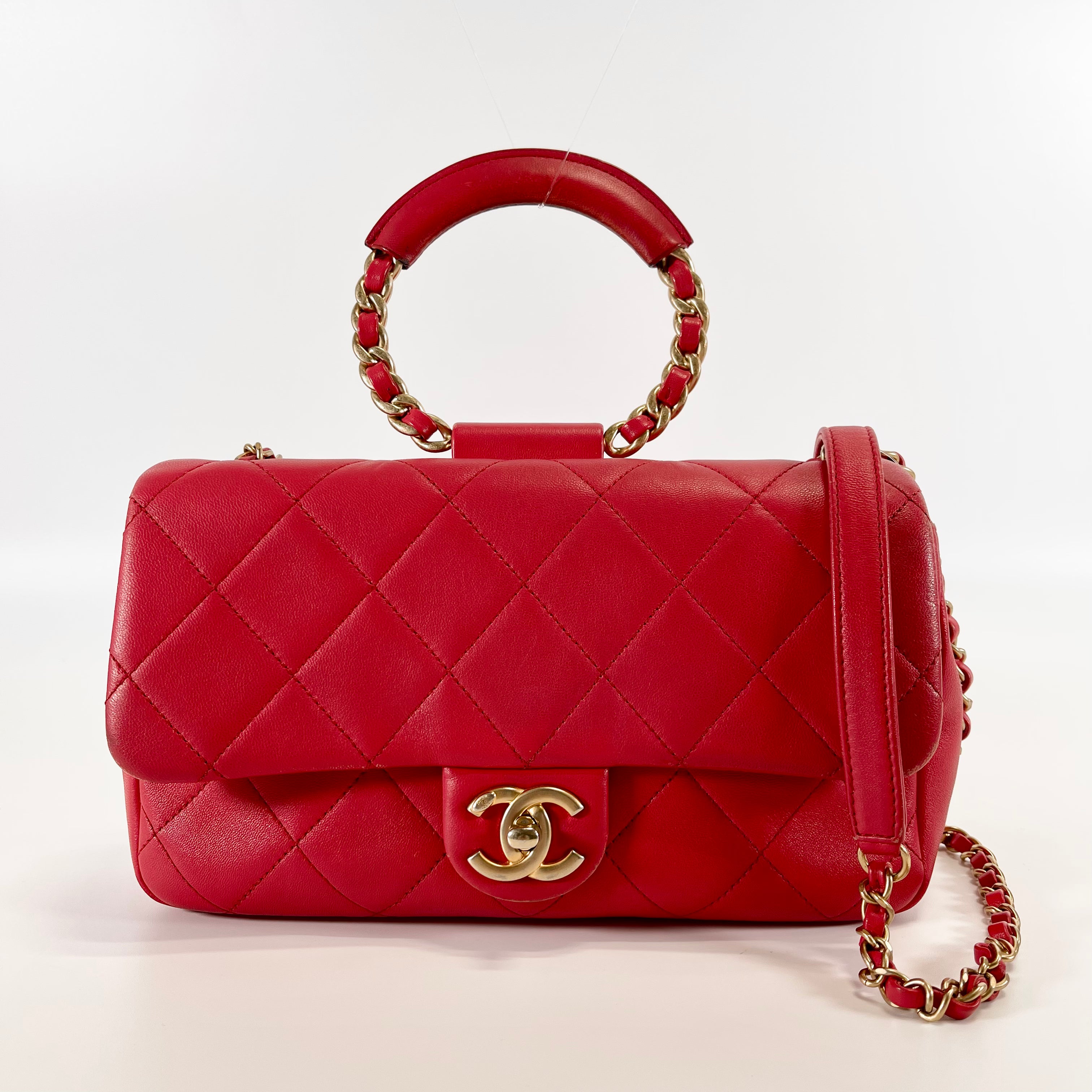 2602 secondhand CHANEL Matelasse 2WAY Shoulder bag Rum Red GD