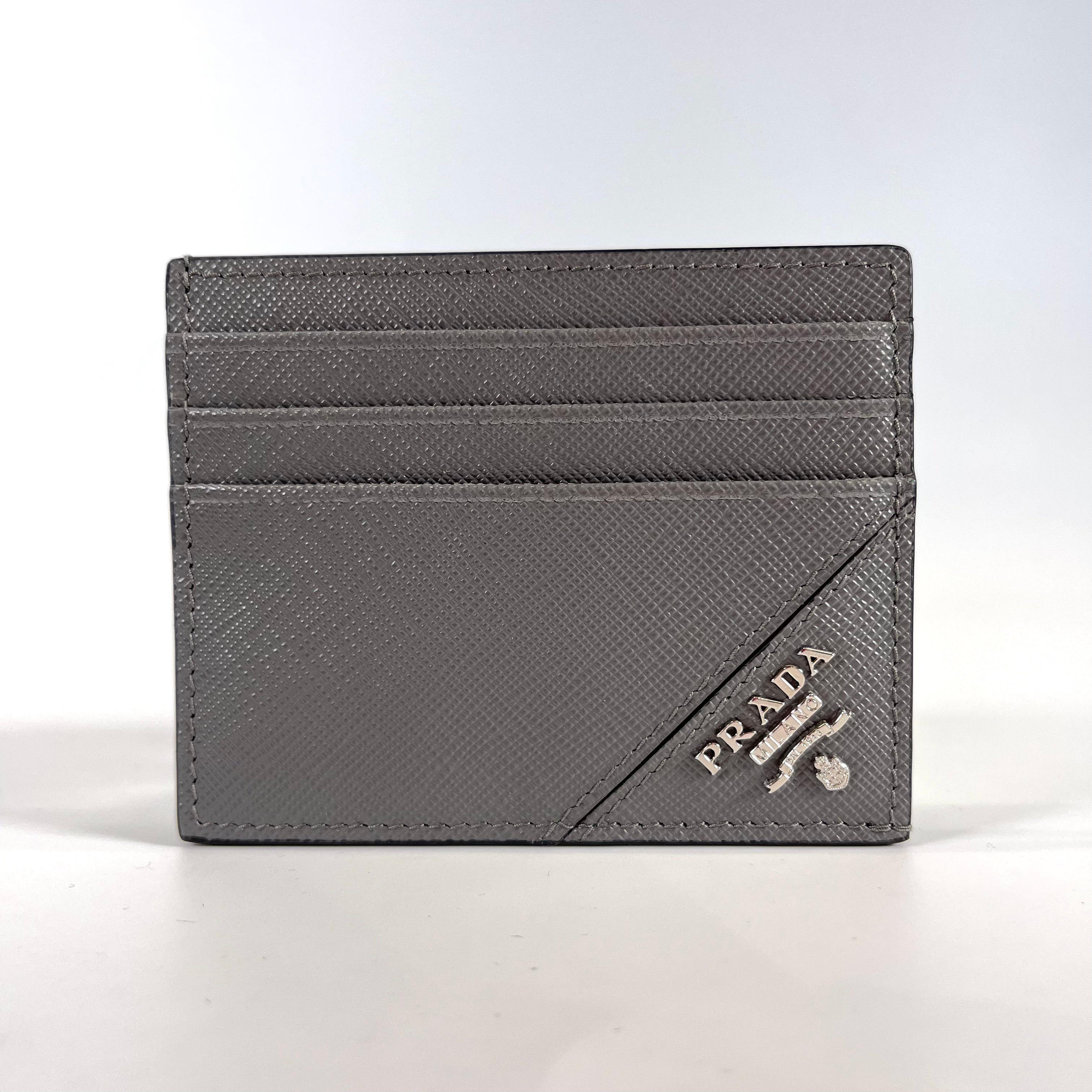 2511 PRADA Saffiano leather Card Case gray