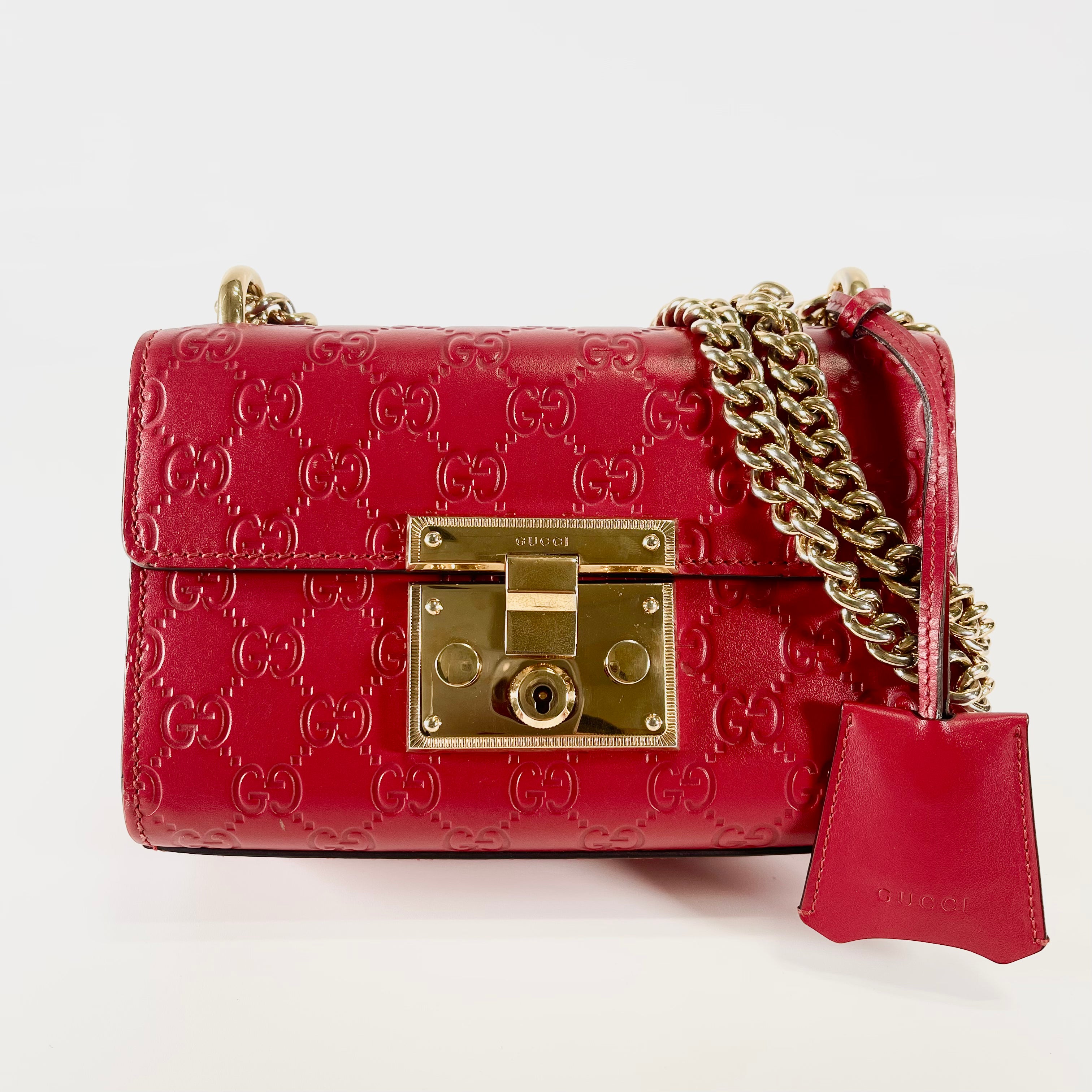 2603 secondhand GUCCI Padlock Island shoulder