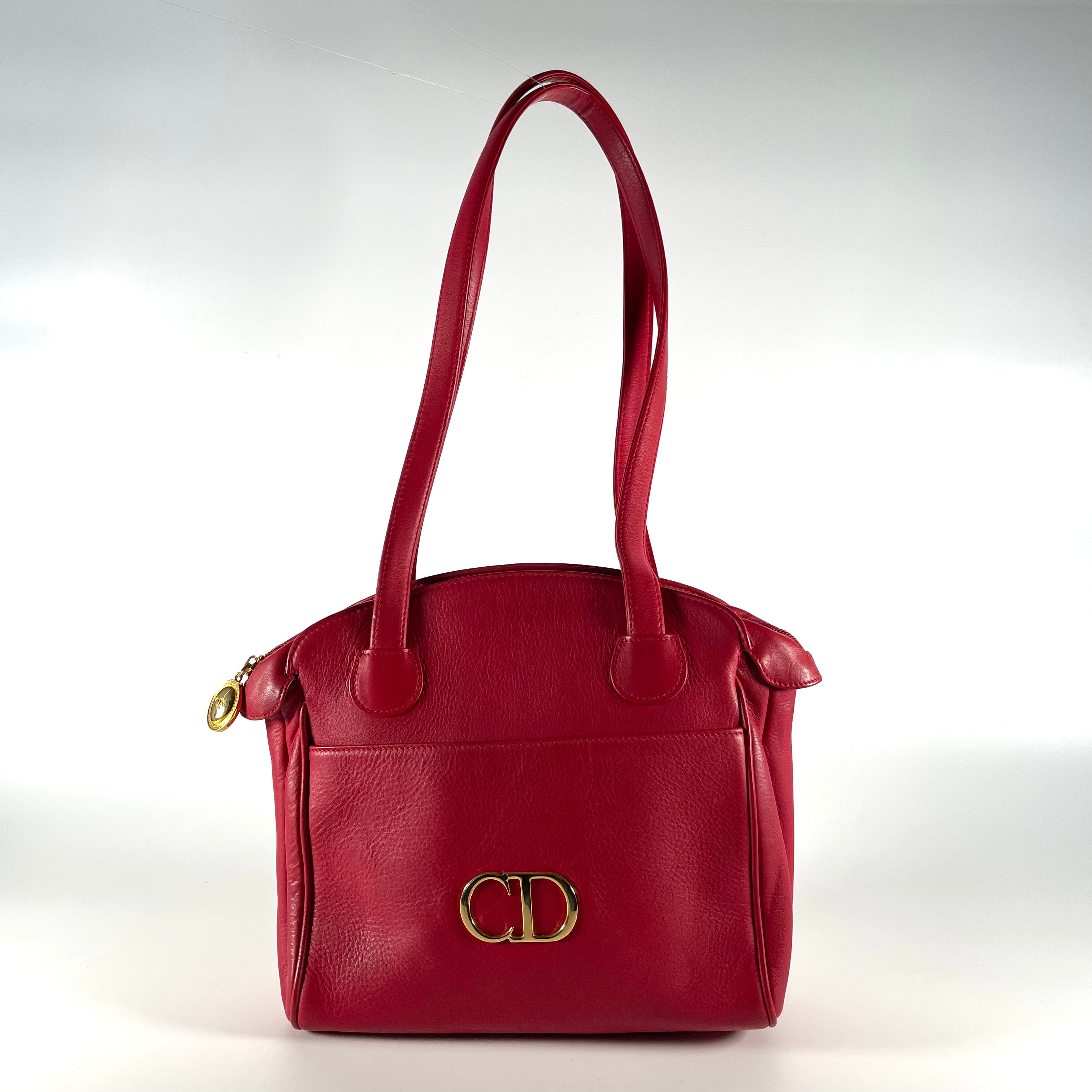 2512 CD logo leather Shoulder bag Red