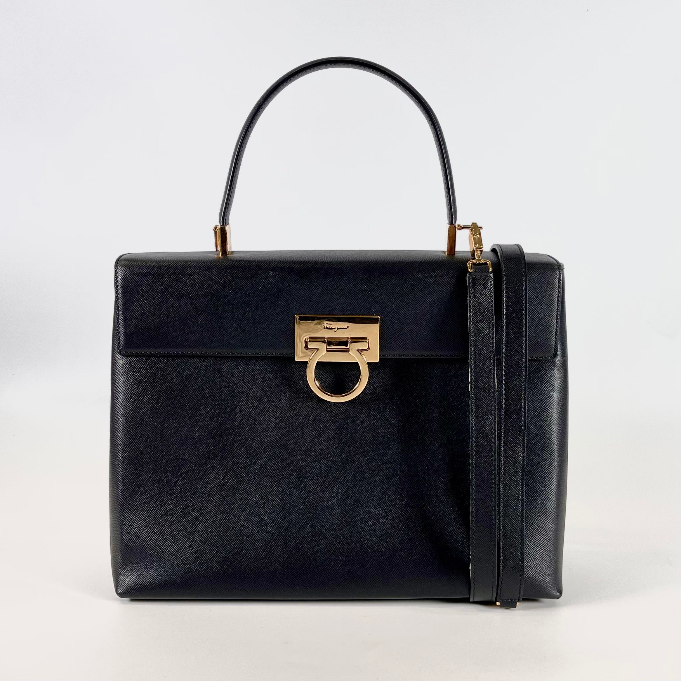 2512 secondhand Ferragamo Gancini 2Way bag
