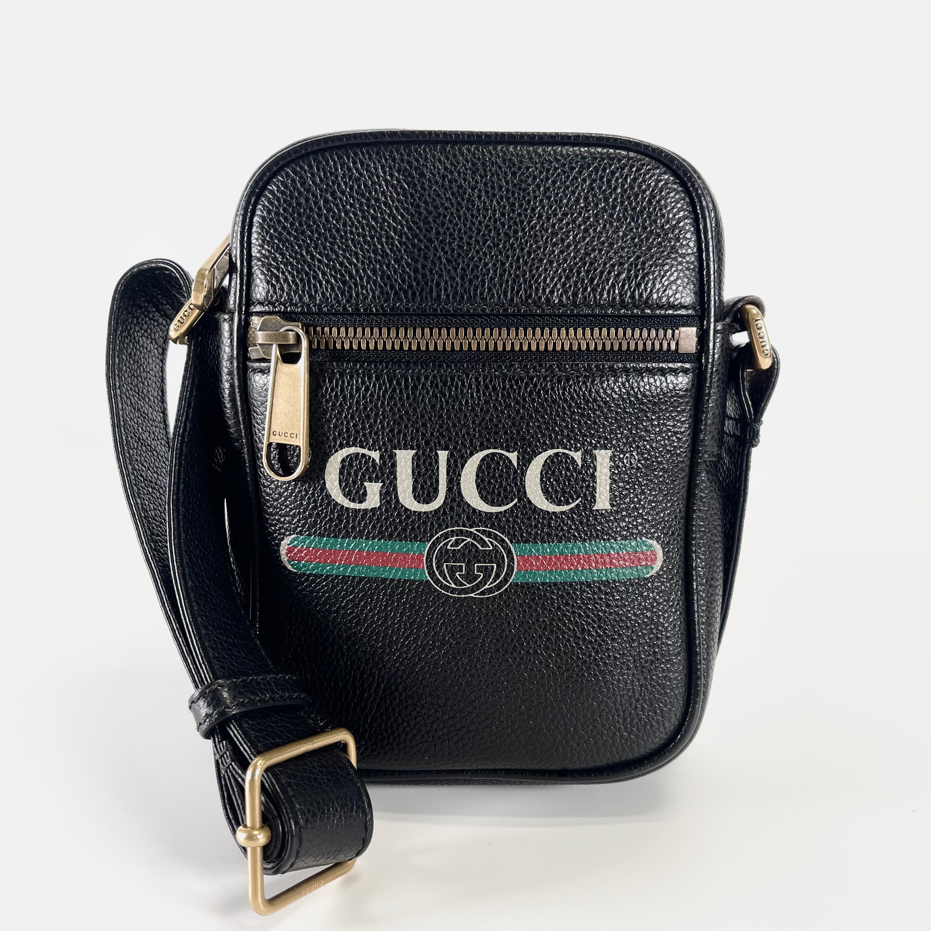 2603 secondhand GUCCI Print logo shoulder