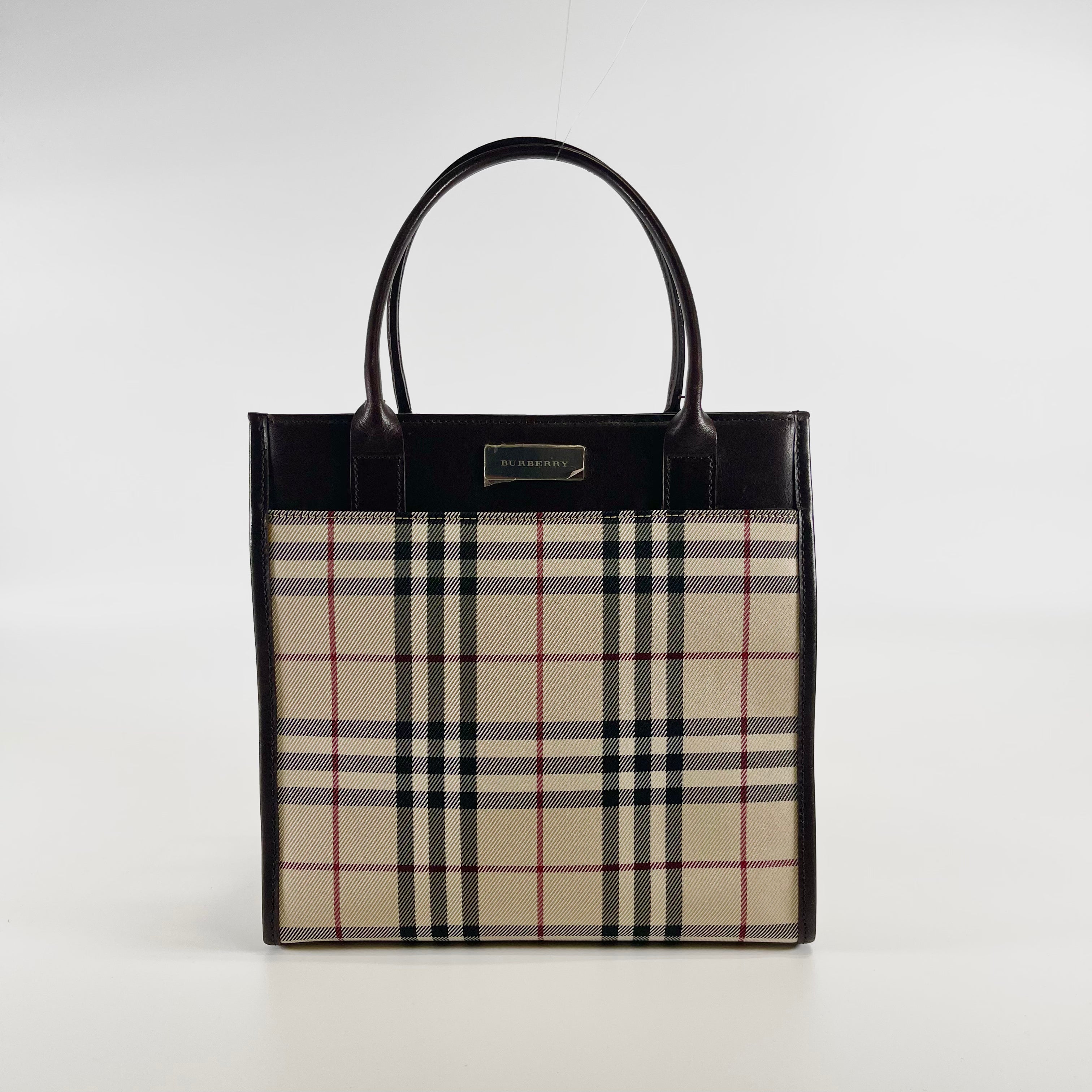 2601 secondhand BURBERRY check hand bag